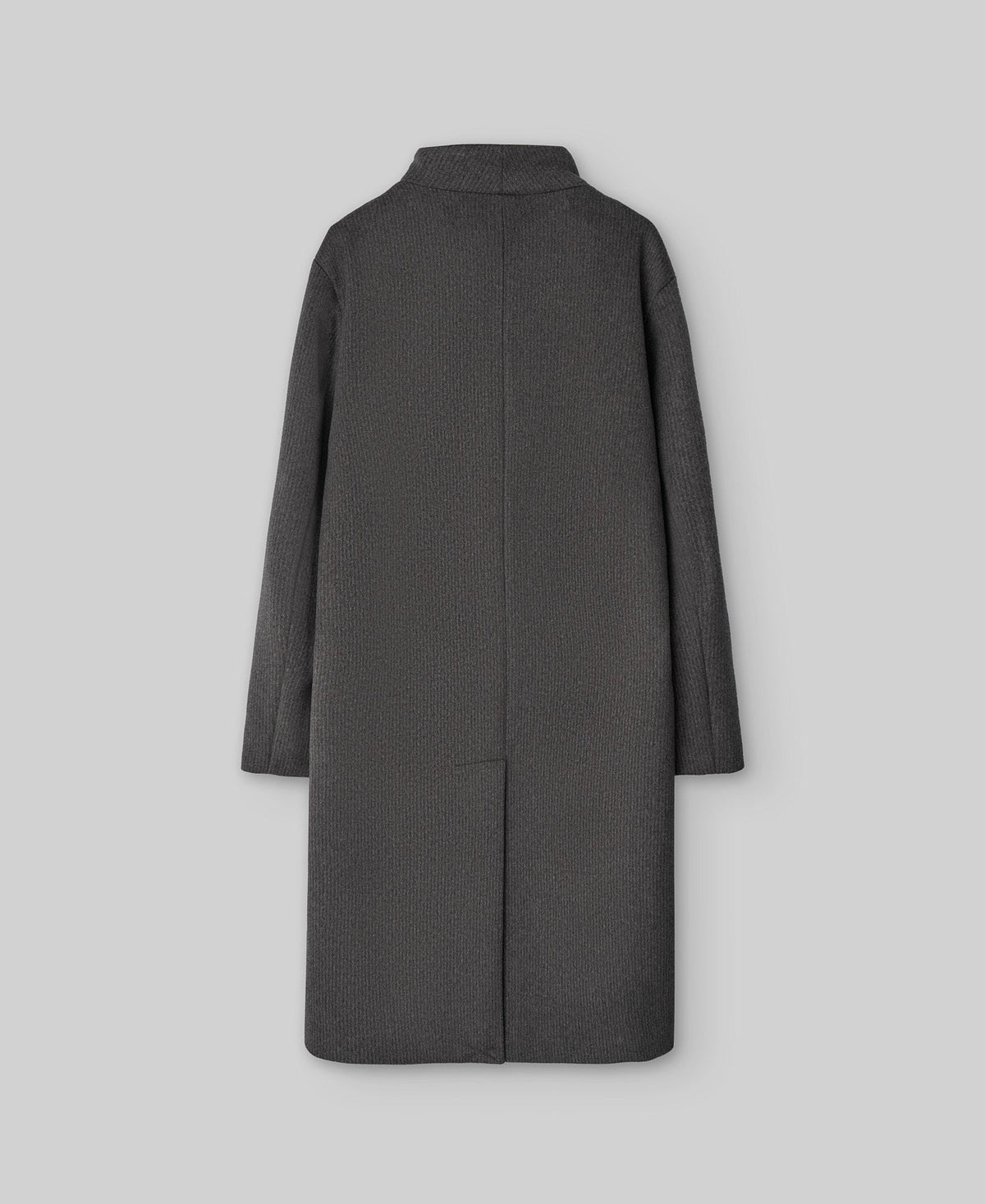 Funnel Neck Coat in Dark Brown