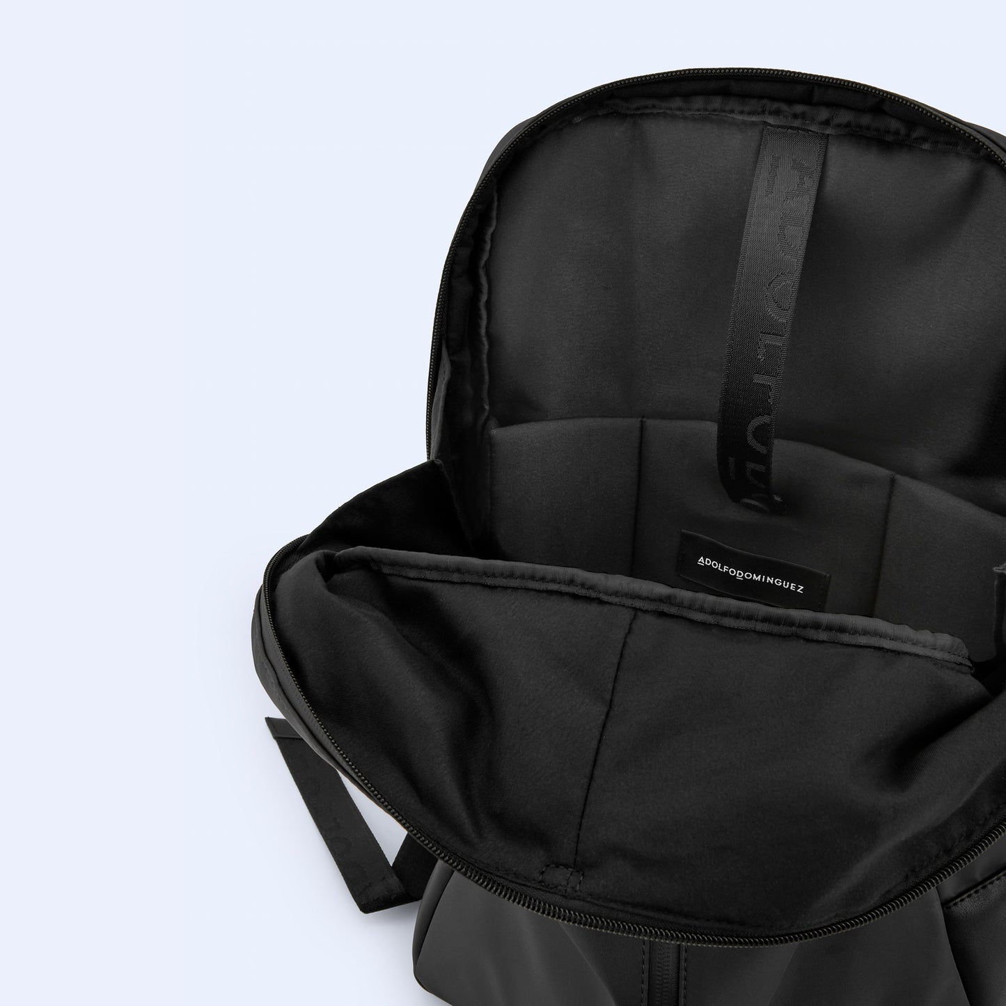 Grey/Black Zippered Backpack