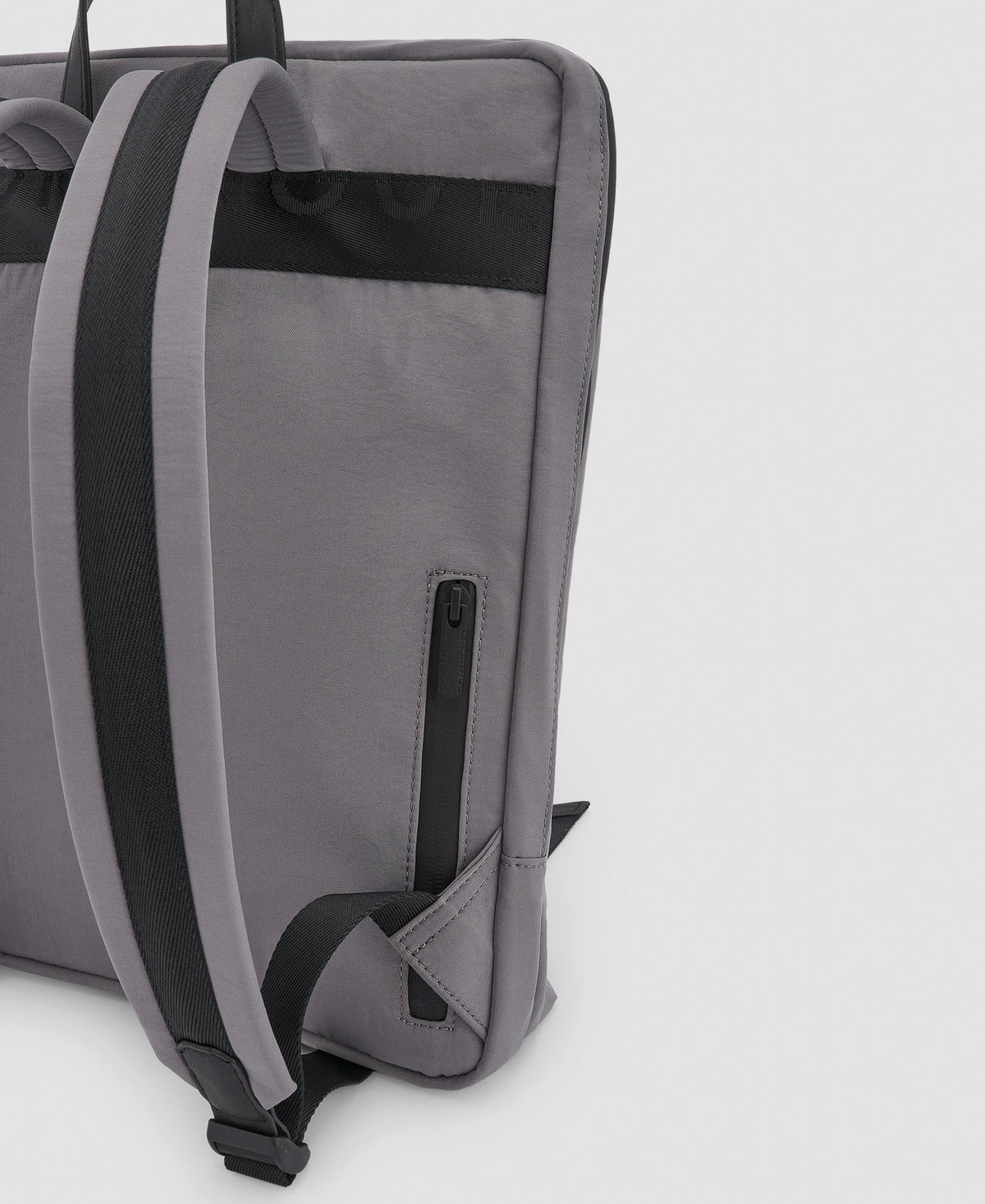 Grey Recycled Polyester Backpack