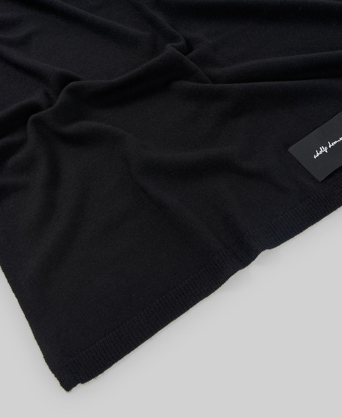 Merino Wool Scarf for Men in Black