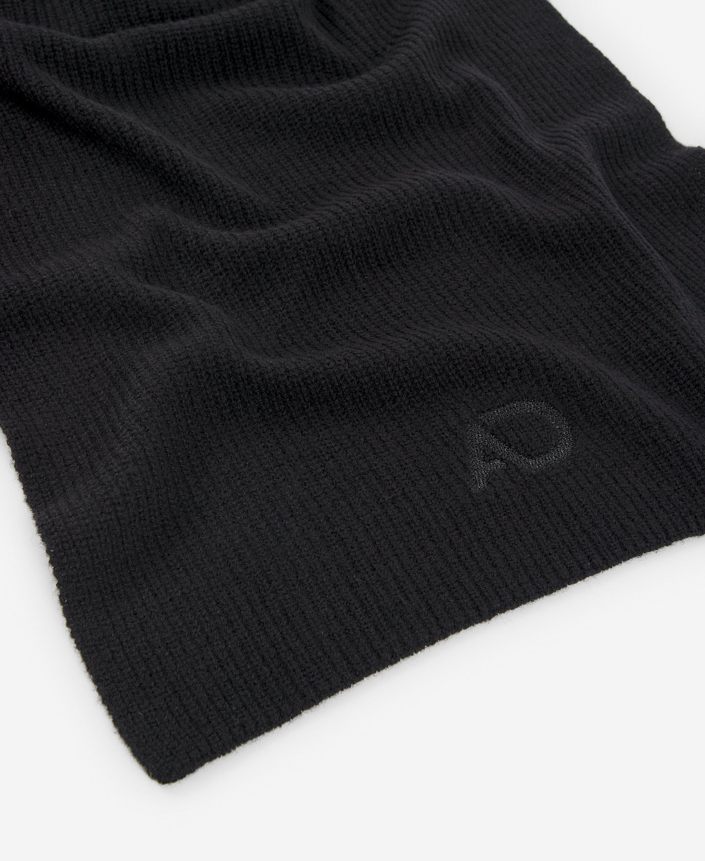 Black Knitted Woollen Scarf For Men