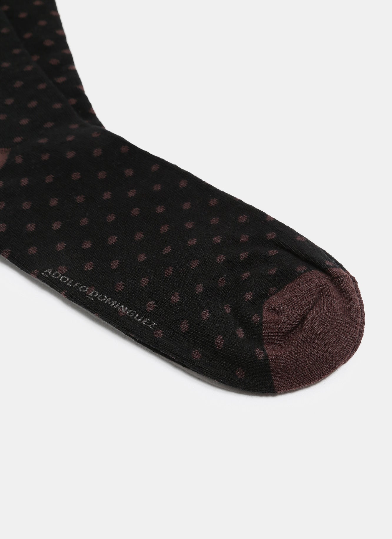 Black/Brown Low Cut Socks With Contrasting Motif