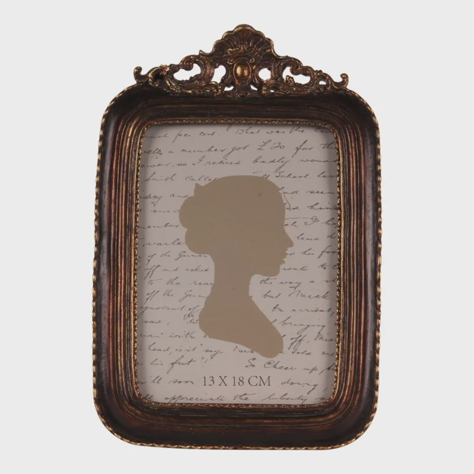 Antique Black Rectangular Photo Frame 13x18 cm