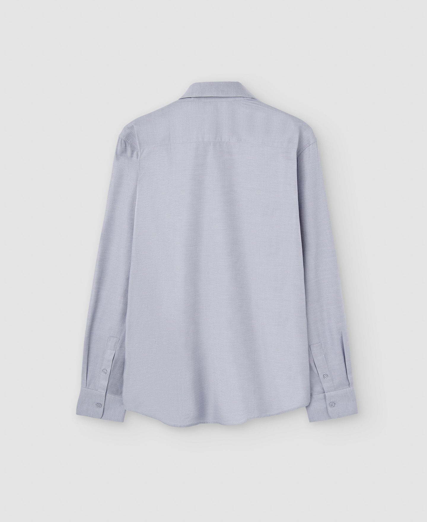 Light Grey Cotton Button-Down Shirt
