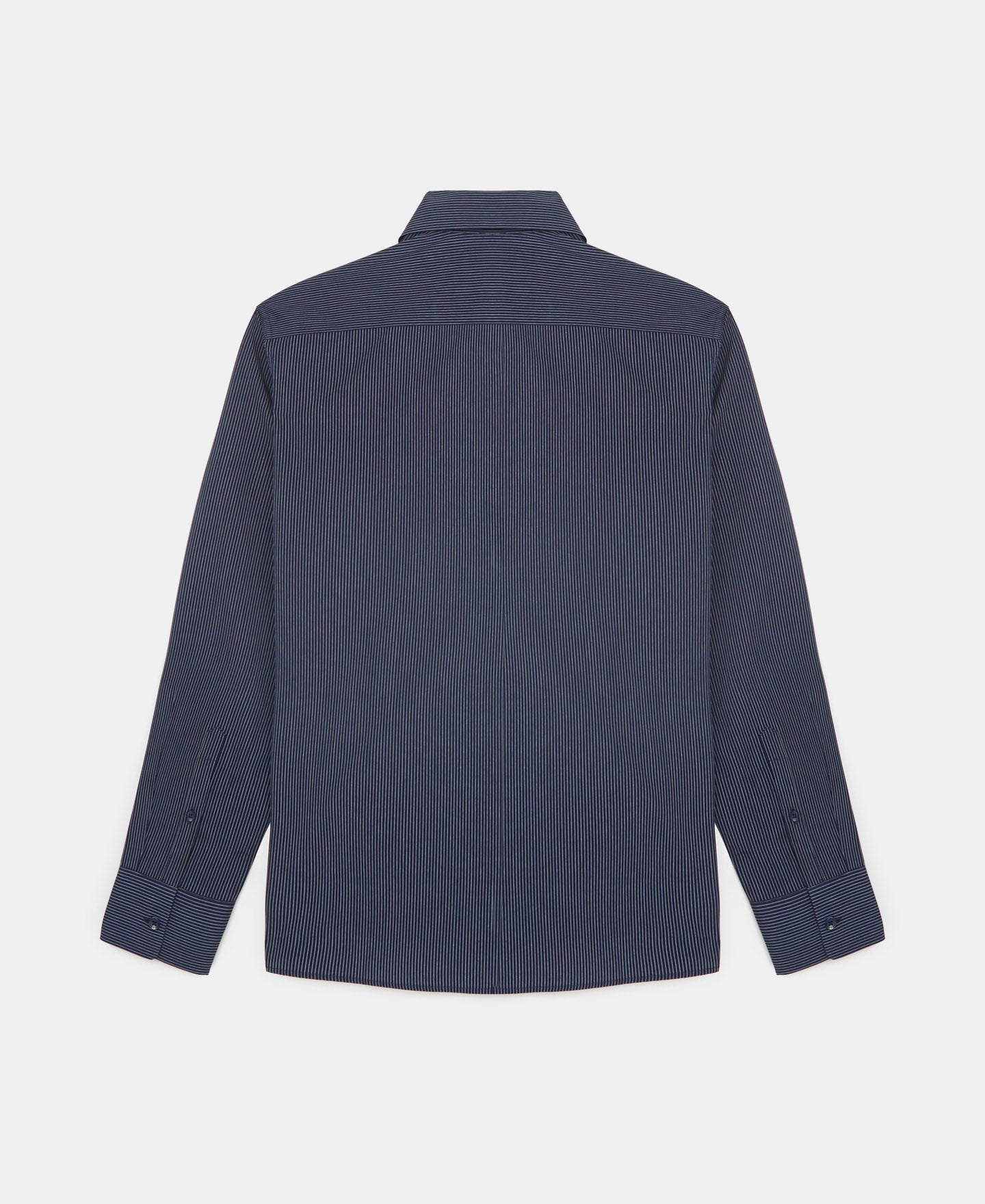 Blue Stripe Striped Shirt With Shirt Collar