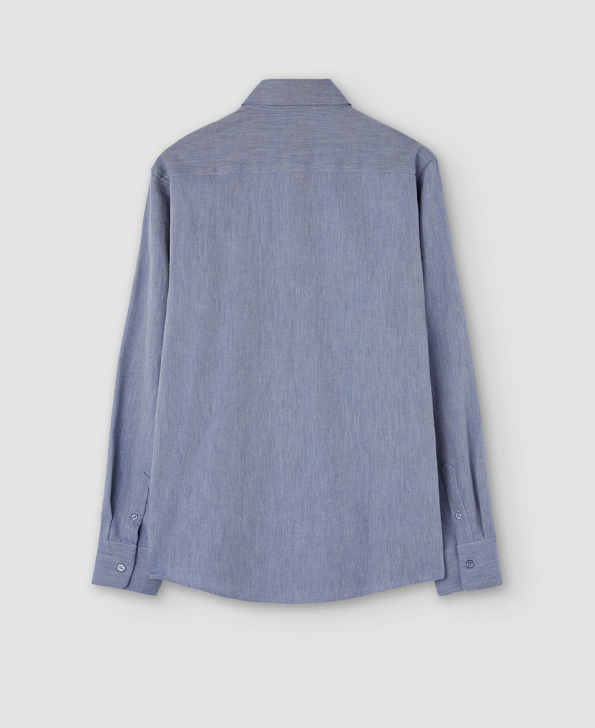 Men Shirt | Blue Melange Shirt by Spanish designer Adolfo Dominguez