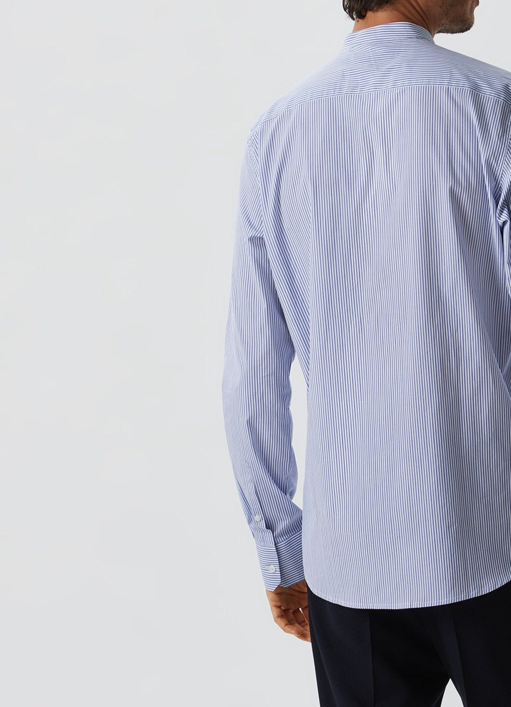 Slim Fit Shirt With Stand Collar