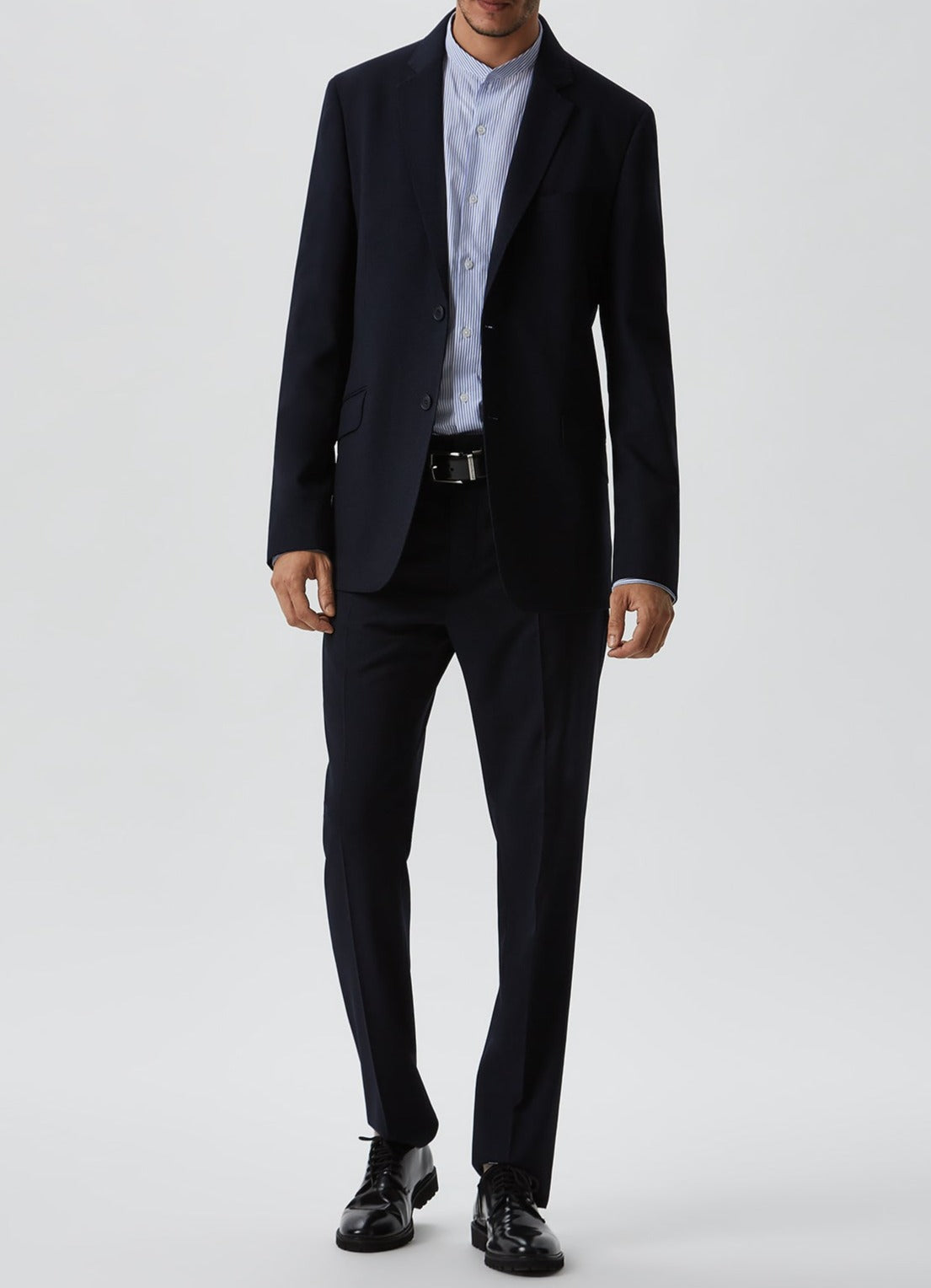 Slim Fit Shirt With Stand Collar