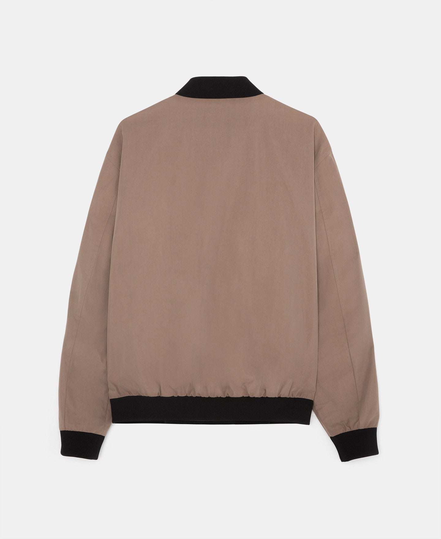 Taupe Irregular Stitching Bomber