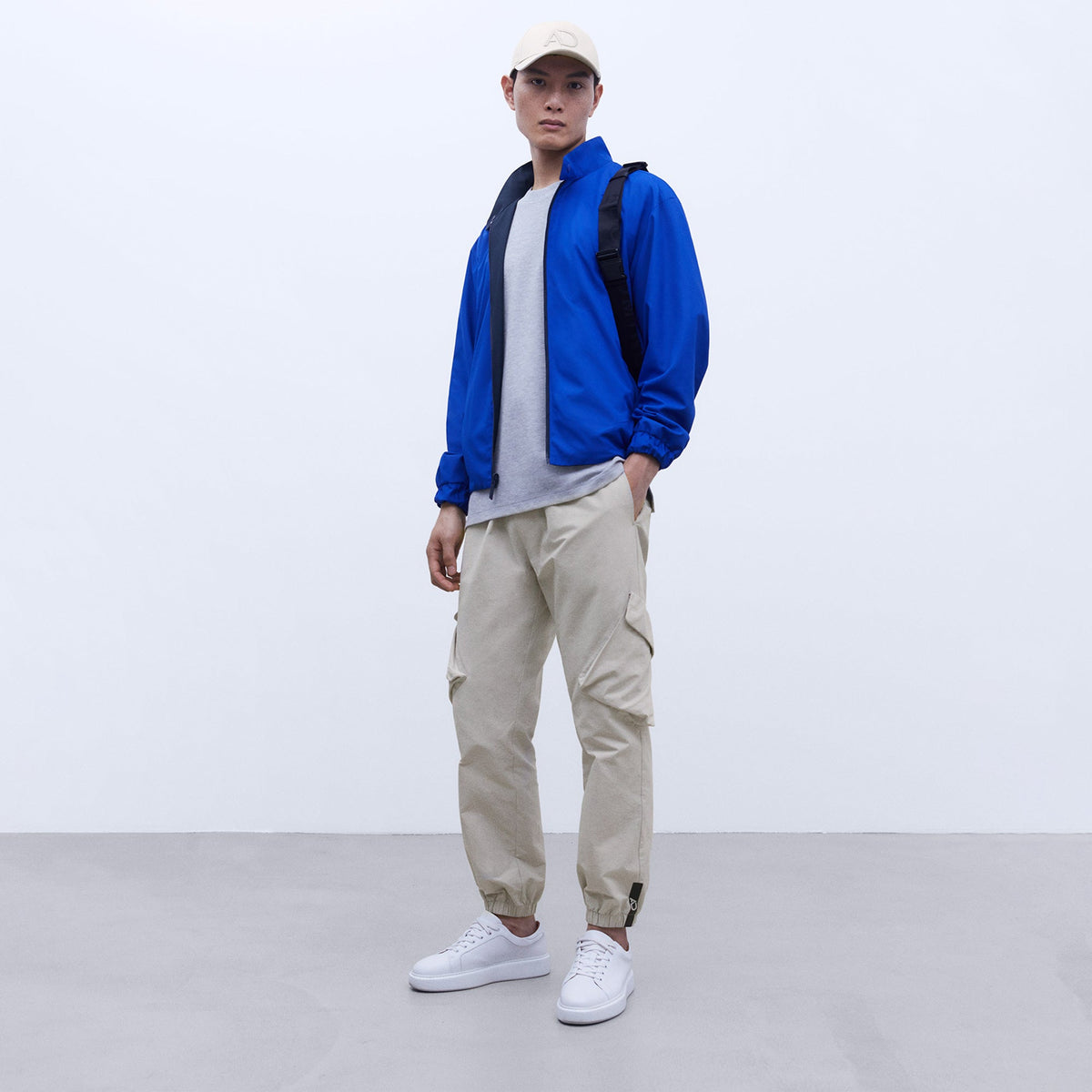 Reversible Harrington Jacket - Navy Blue