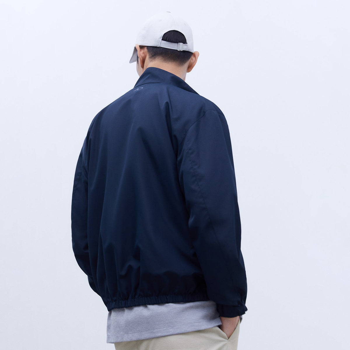 Reversible Harrington Jacket - Navy Blue