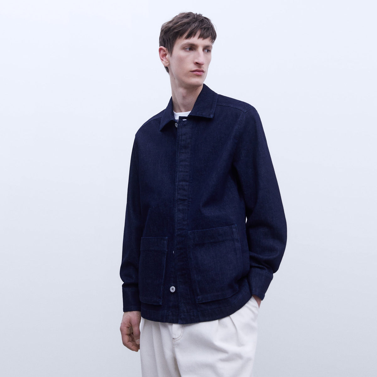 Blue Stretch Denim Jacket