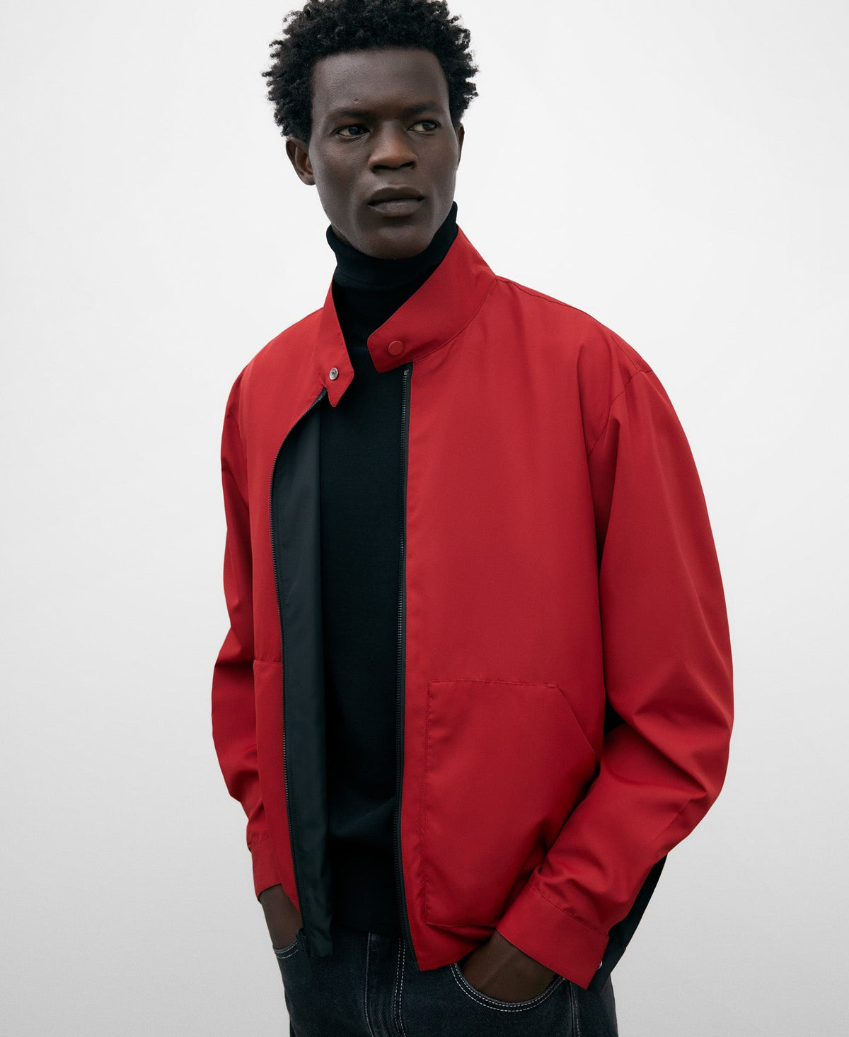 Black/Red Reversible Harrington