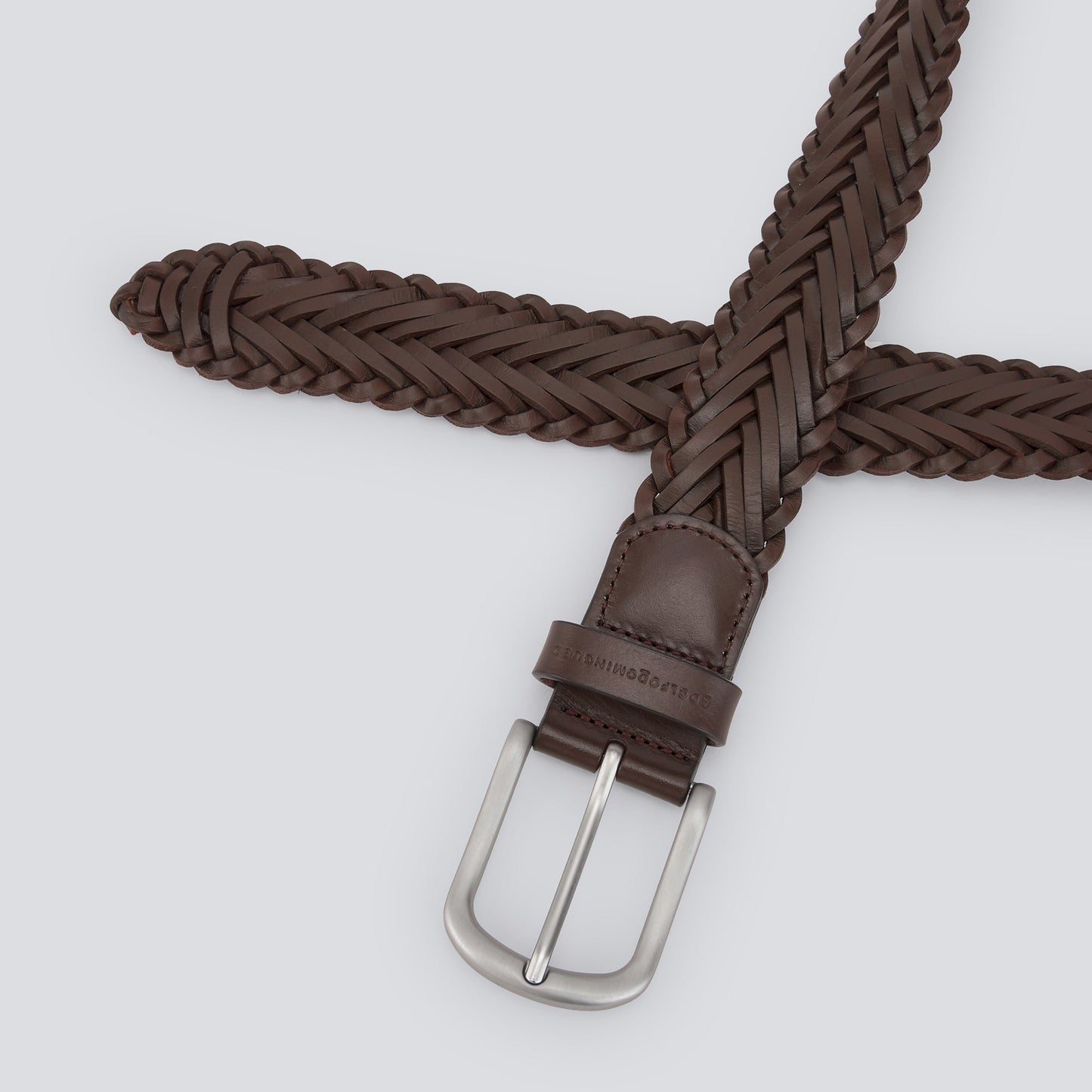 Chocolate Braided Leather Belt