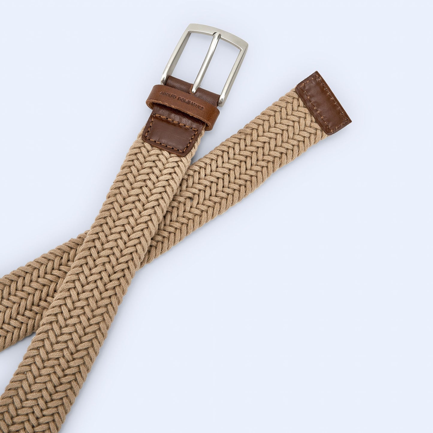 Leather & Cotton Braided Belt