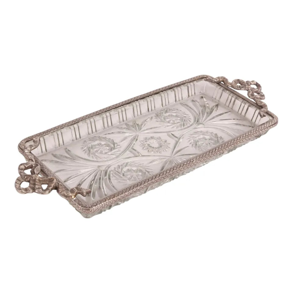 Rectangular brass tray 33 cm