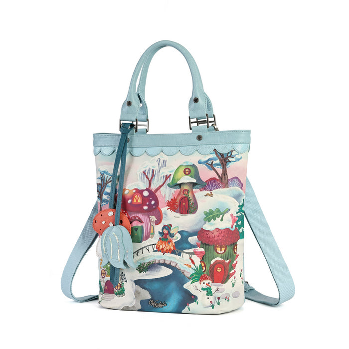 Vendula London Fairy Village Anouk Bag – front with backpack straps attached