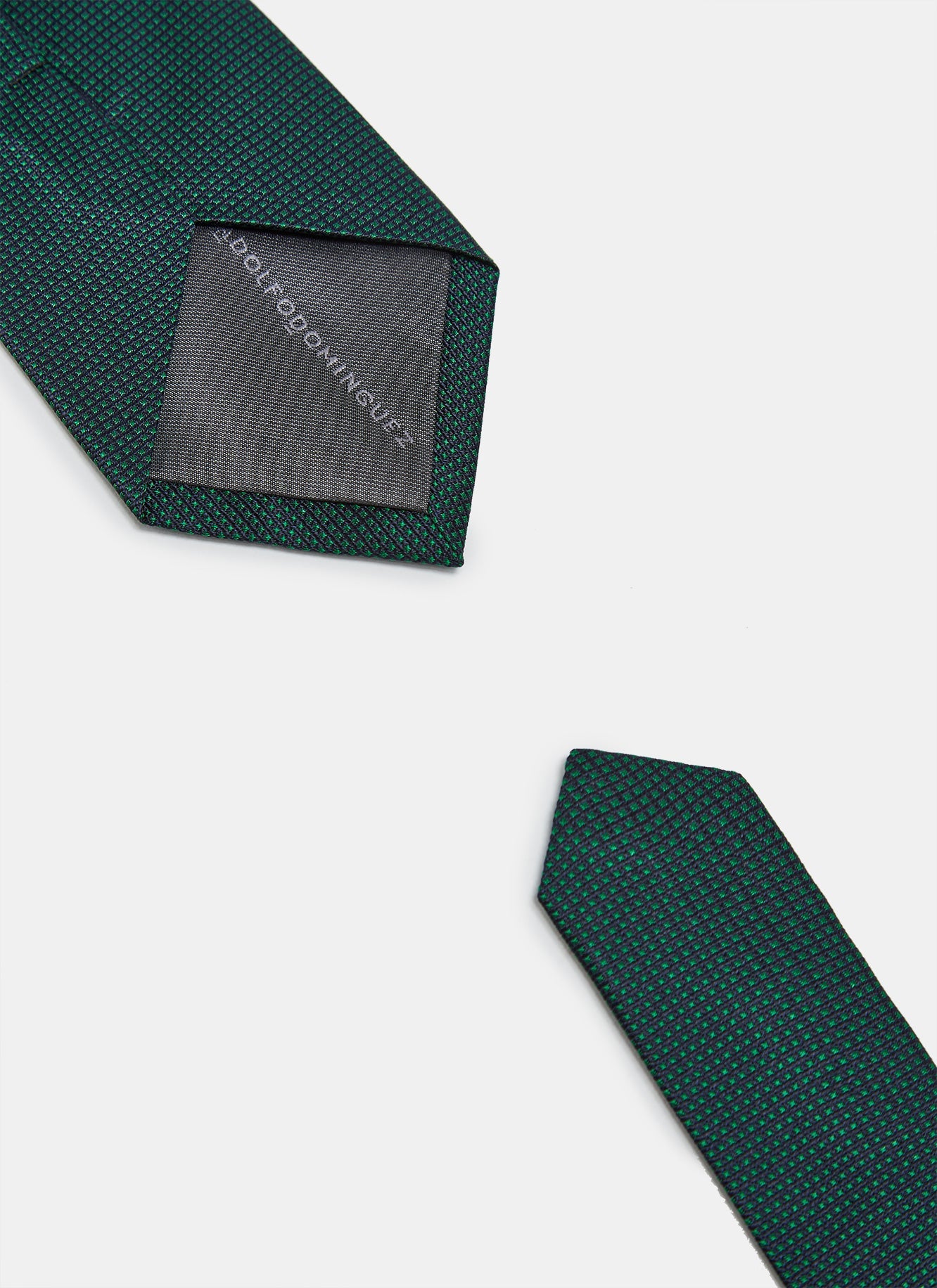 Green/Navy Textured Silk