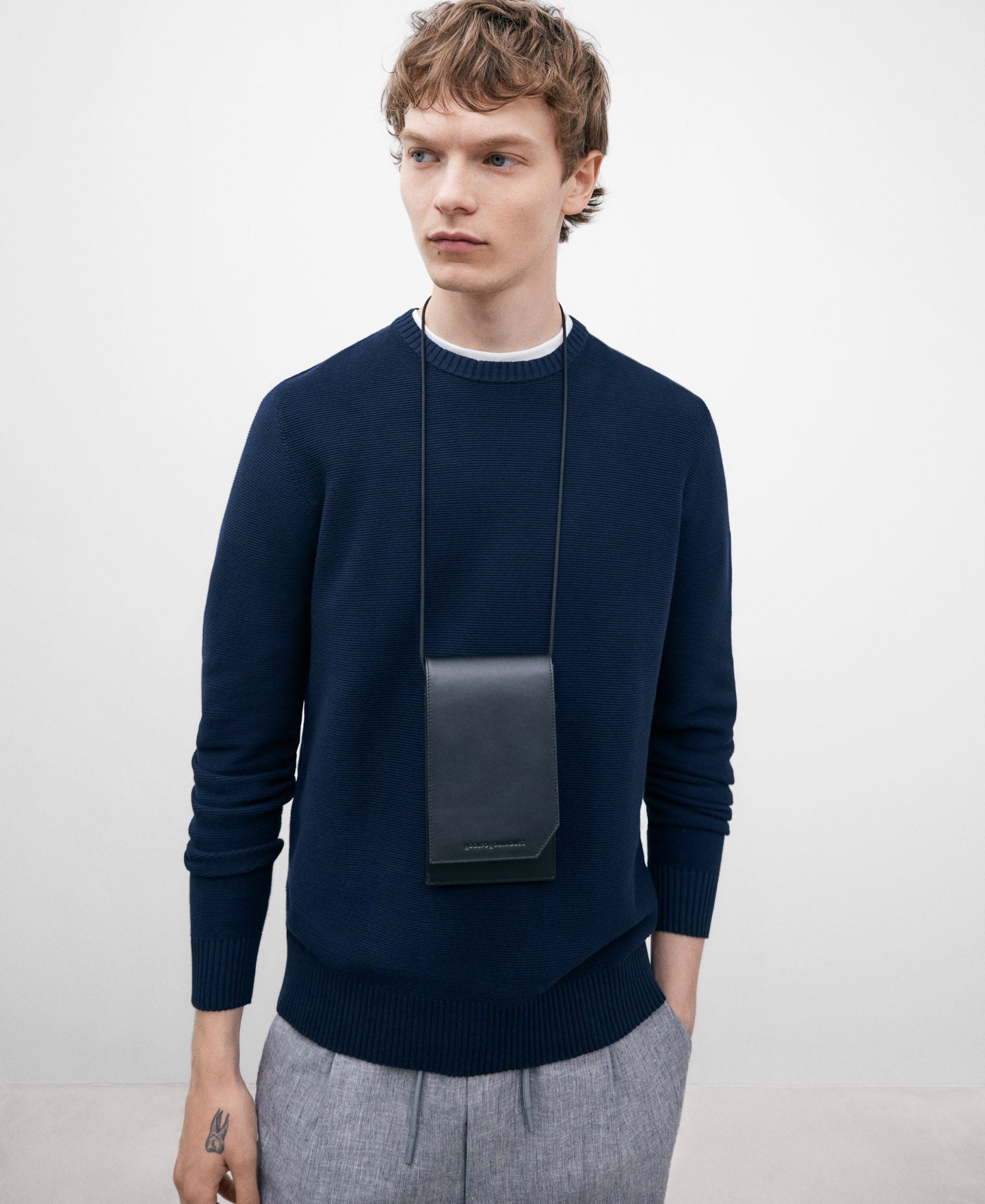 Black Leather Phone Holder