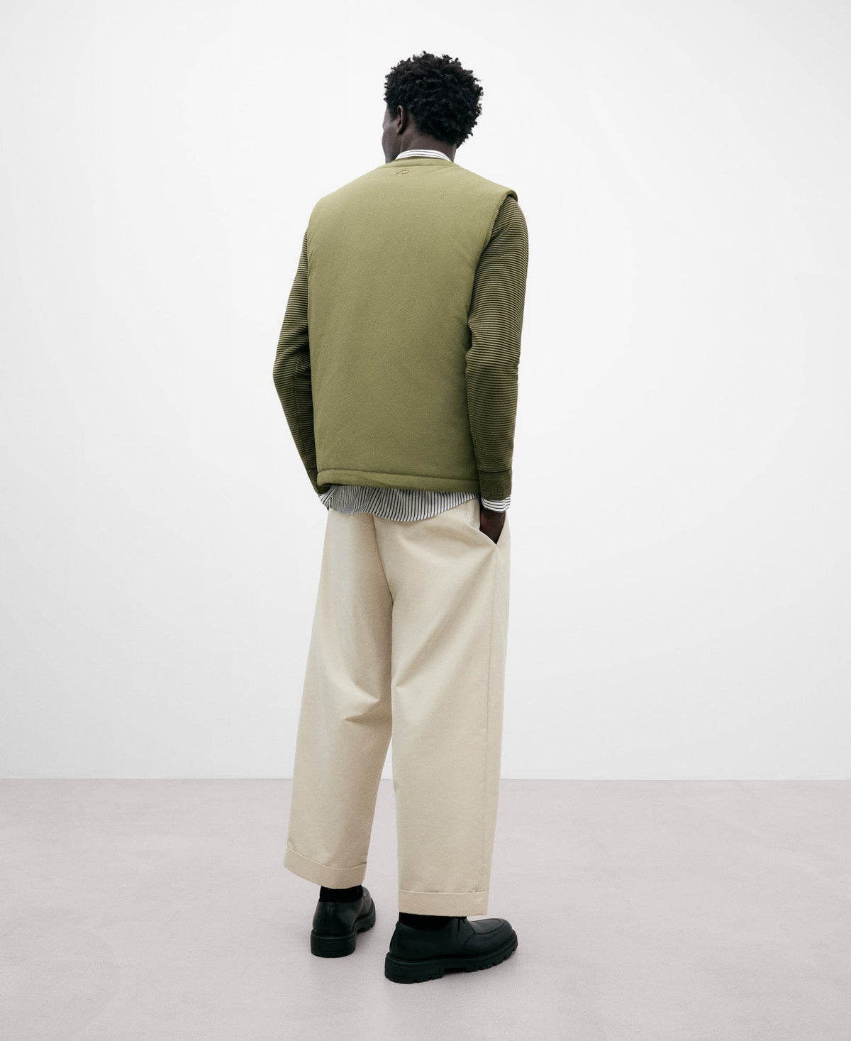 Padded Khaki Waistcoat