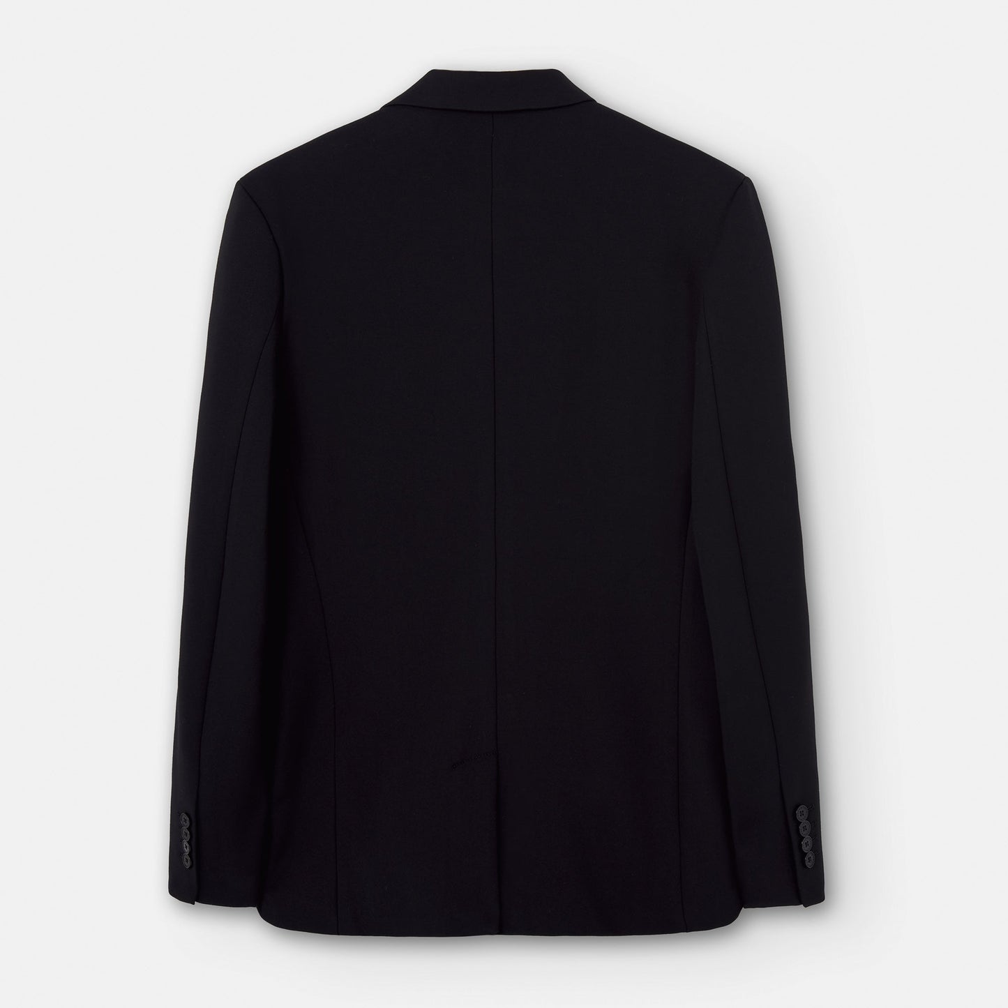 Black Three Button Blazer In Viscose Fabric