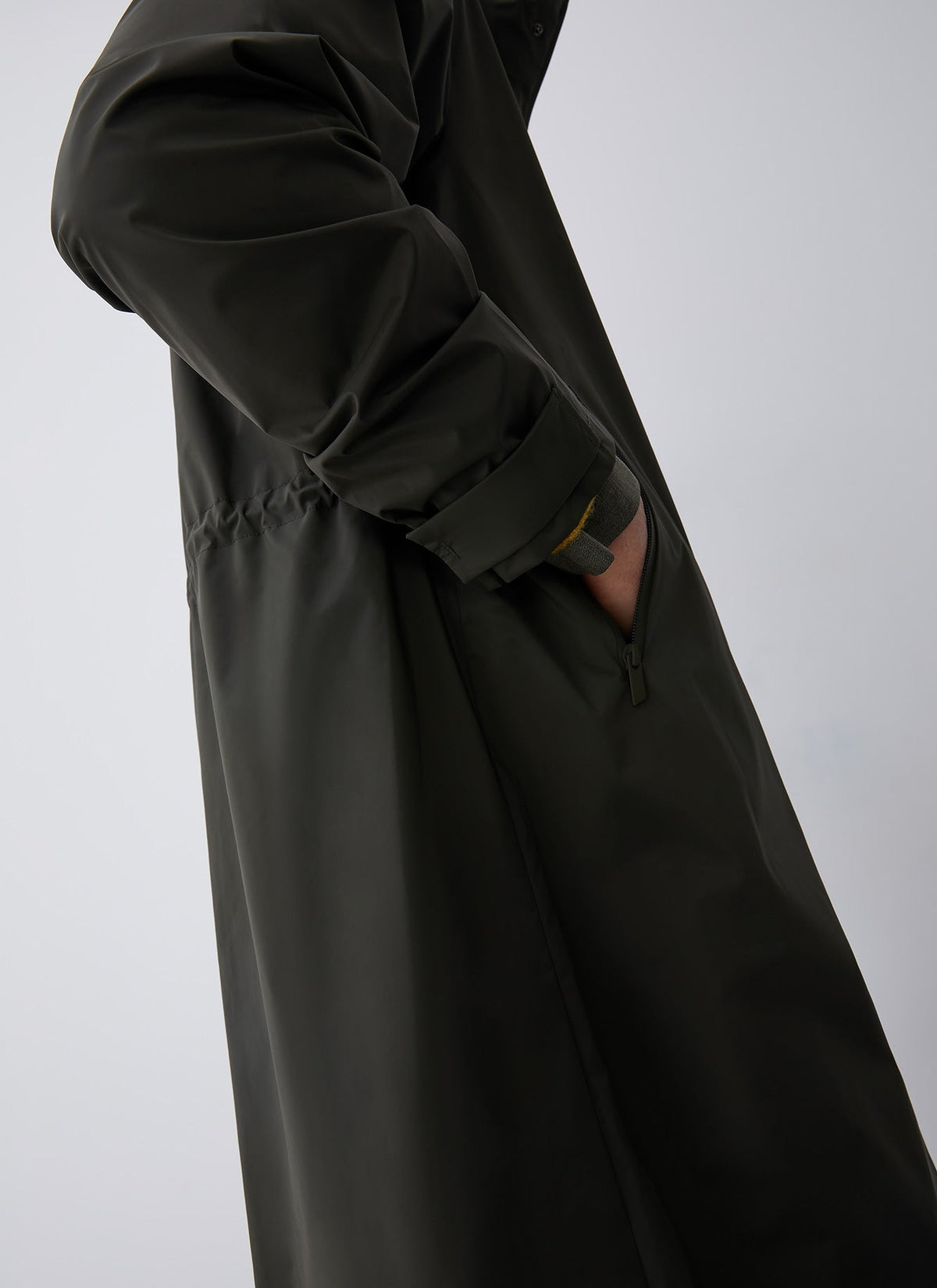 Green Parka With Hidden Hood