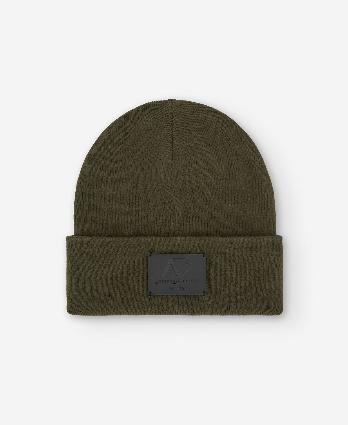Dark Green Cotton Logotyped Beanie