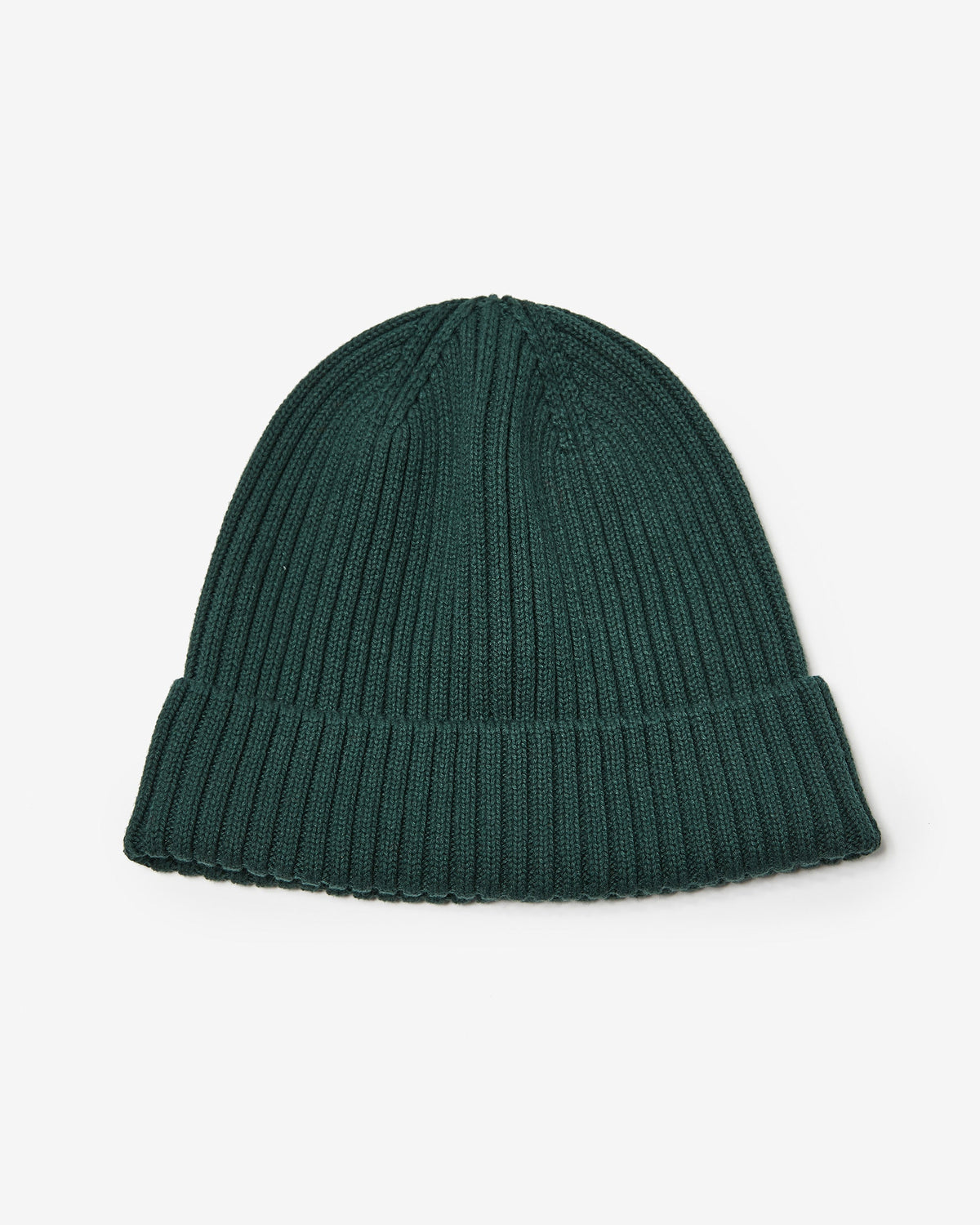 Bottle Green Ribbed Cotton Beanie Ha