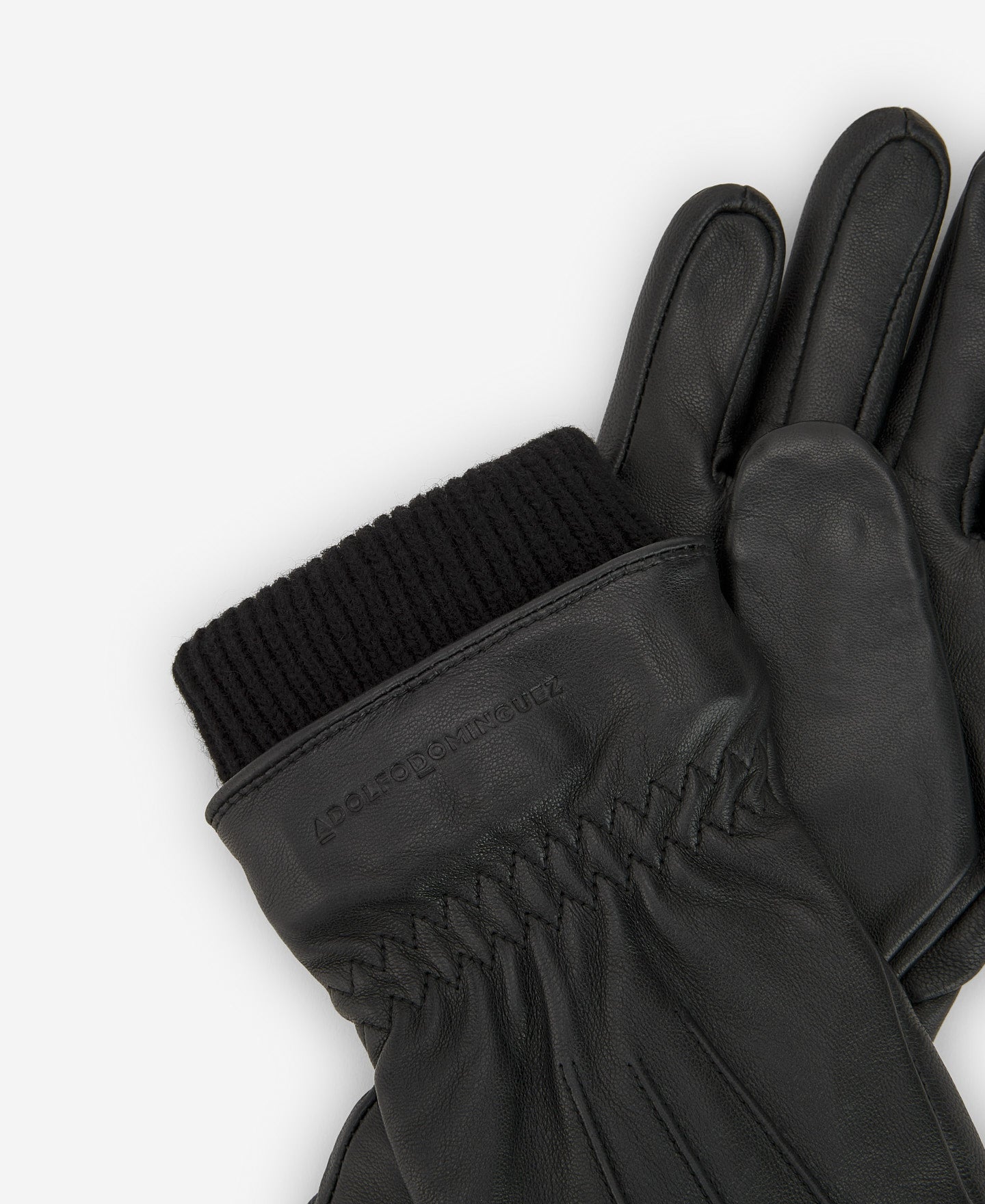 Black Responsible Leather Gloves For Men