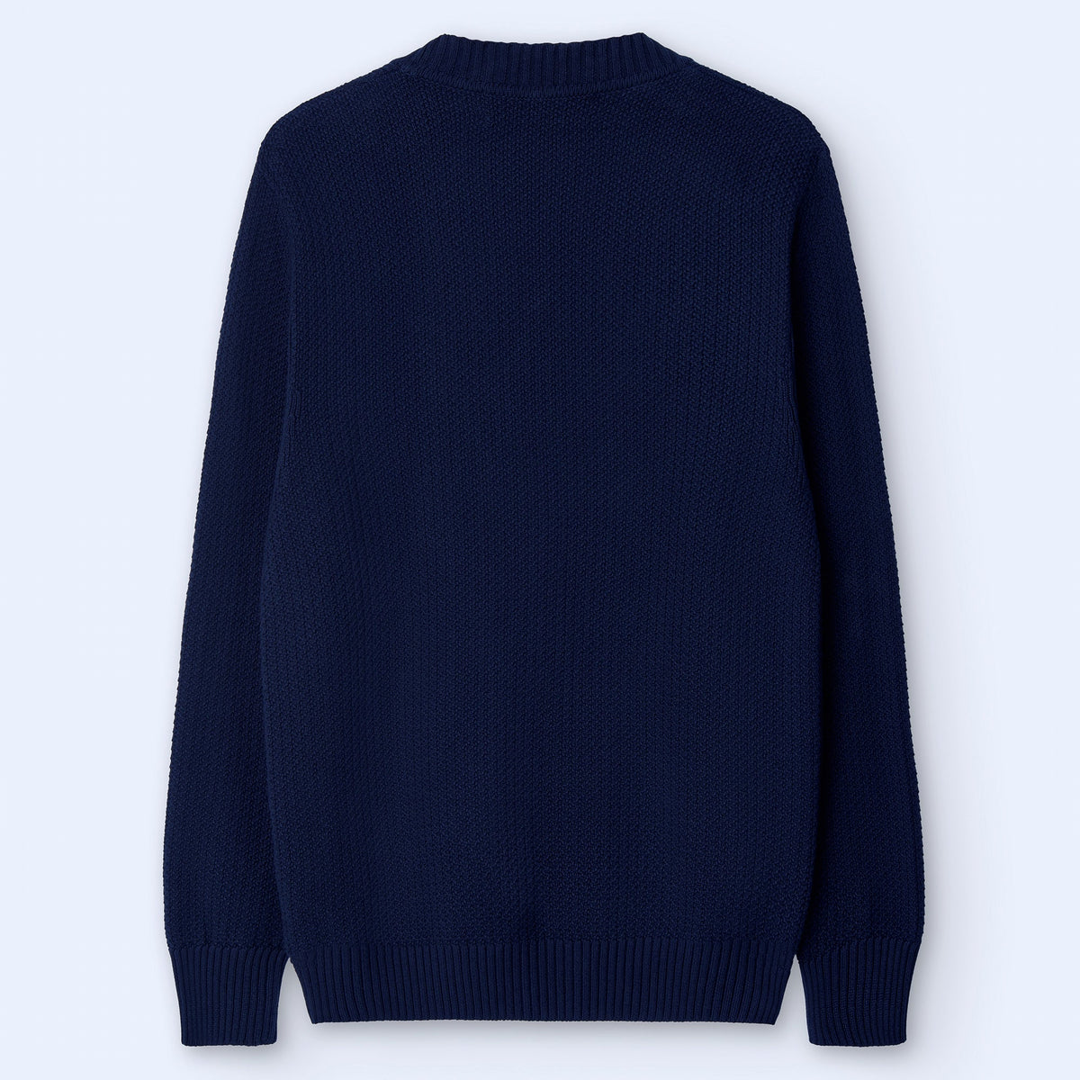 Elegant Navy Cotton Cardigan