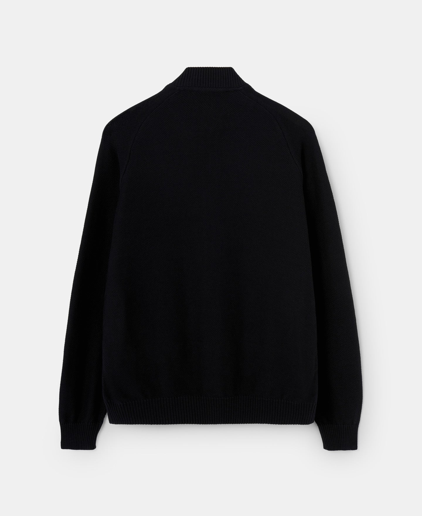 Navy Blue Varsity Cardigan With Zip Closure