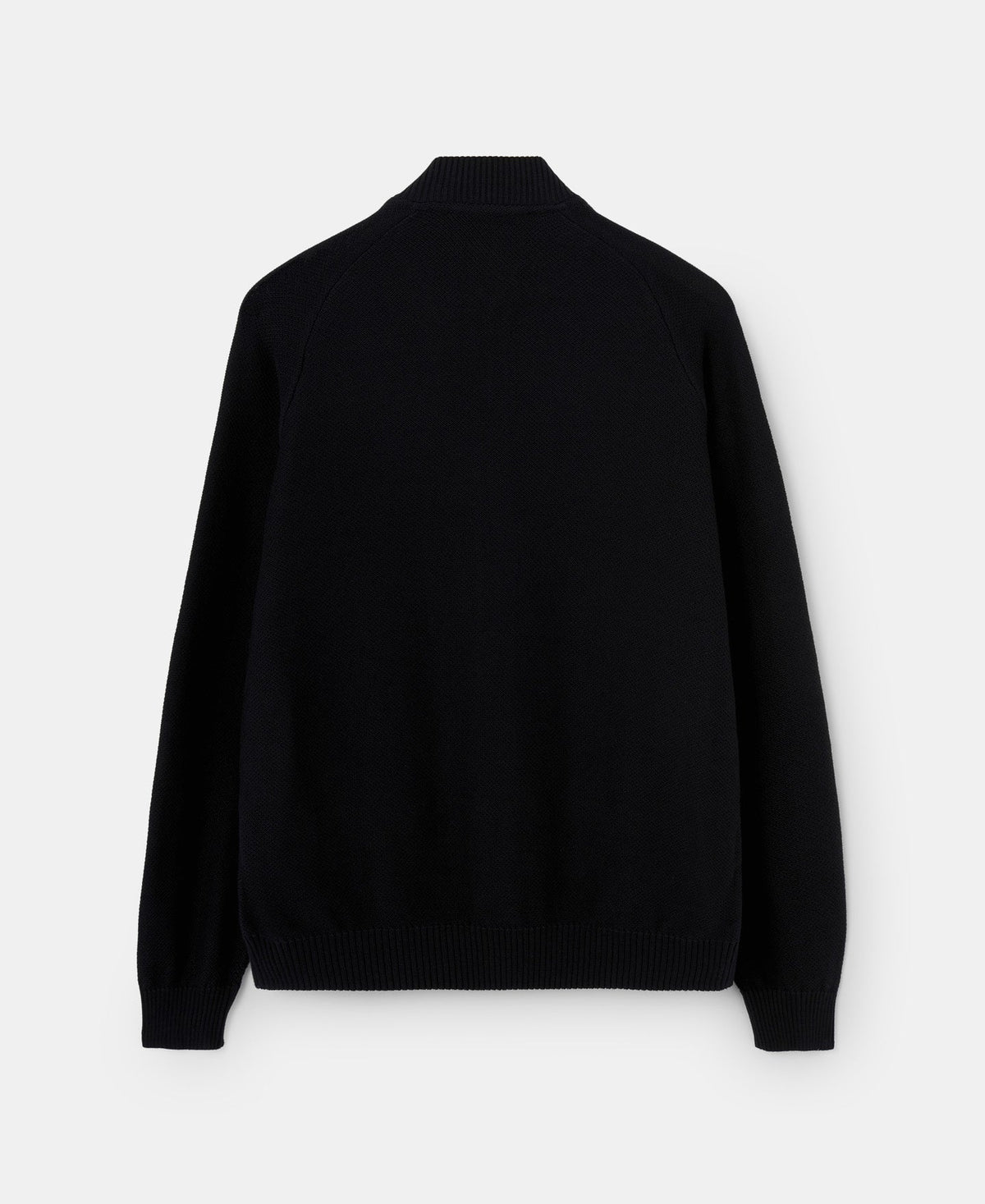 Navy Blue Varsity Cardigan With Zip Closure