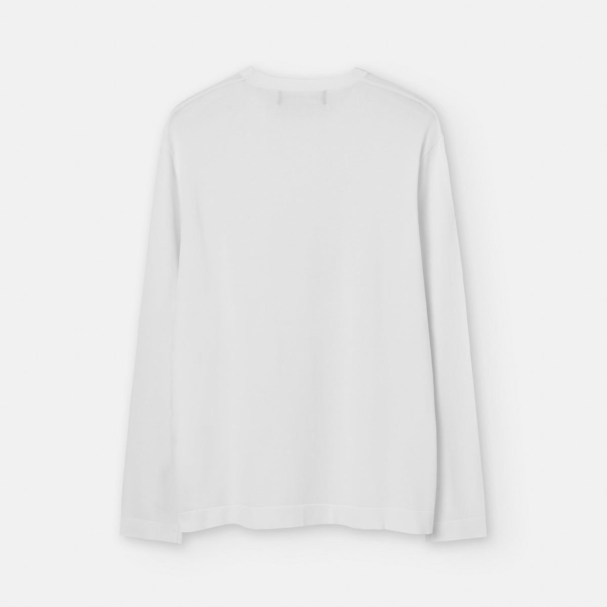 White Viscose & Recycled Nylon Knitted Sweater