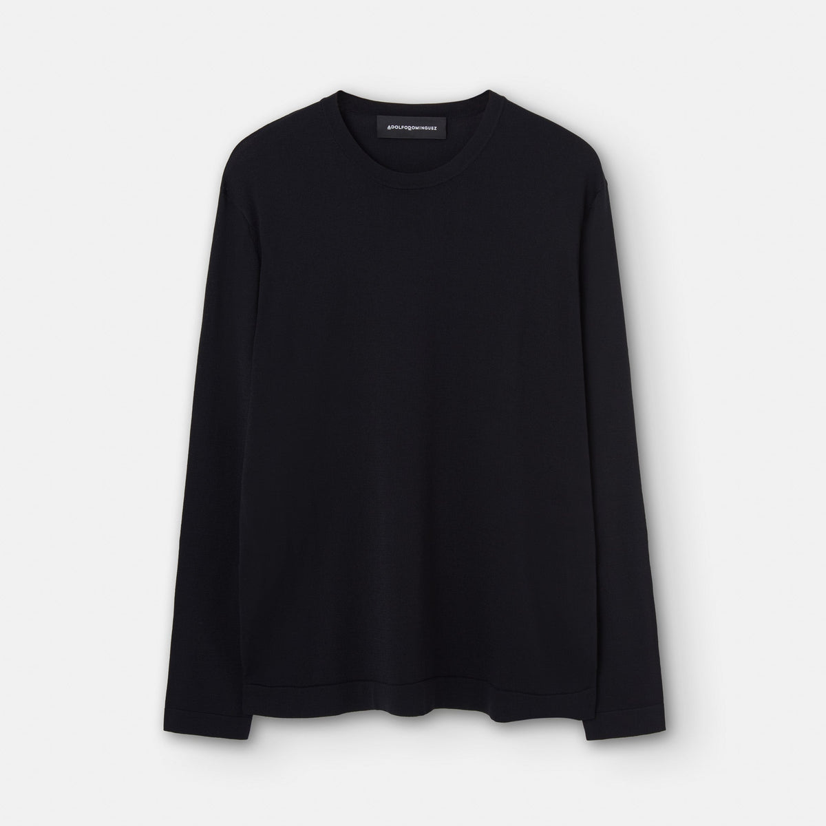 Black Viscose & Recycled Nylon Knitted Sweater