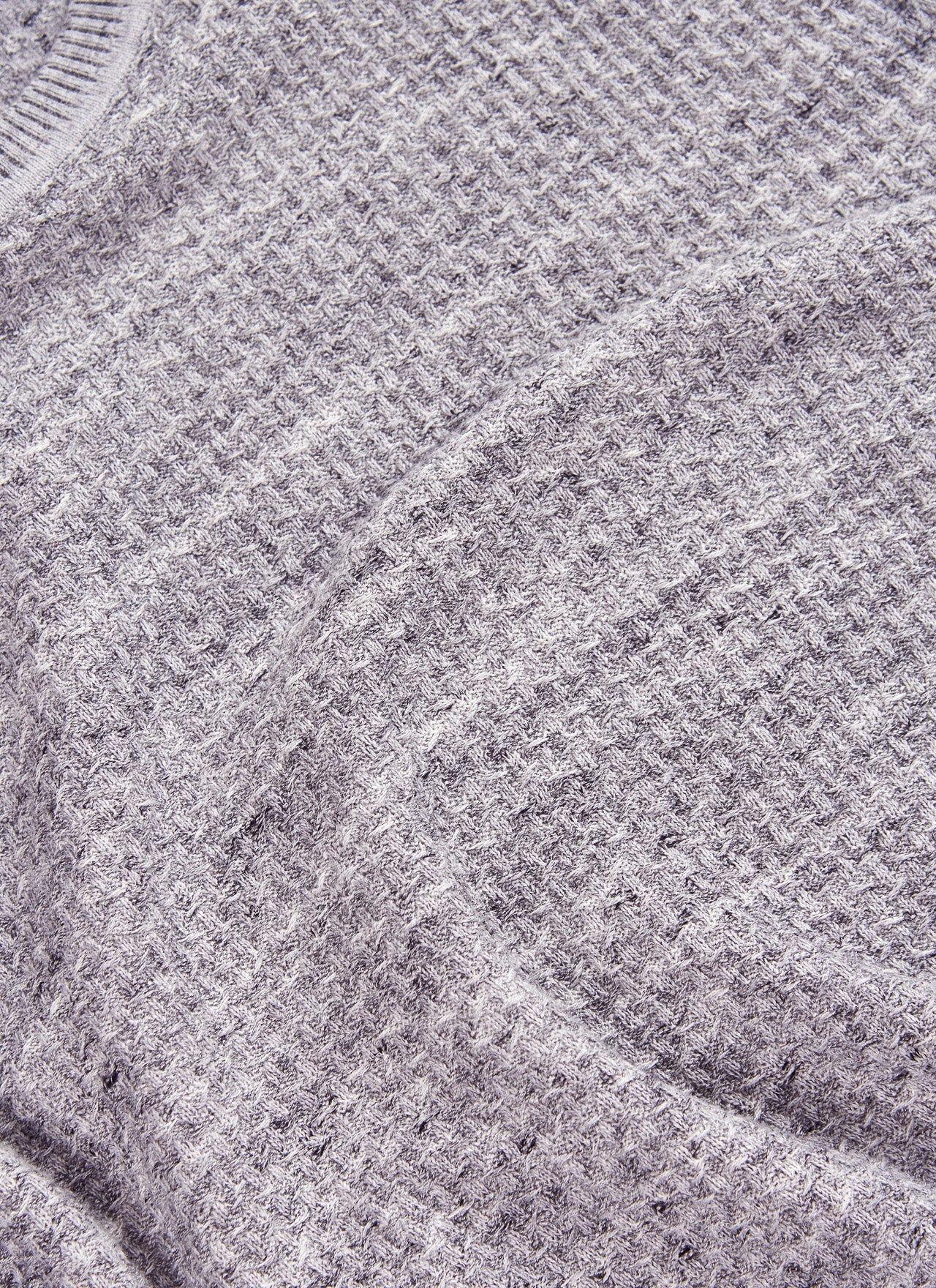 Grey Organic Cotton Crew Neck Sweater