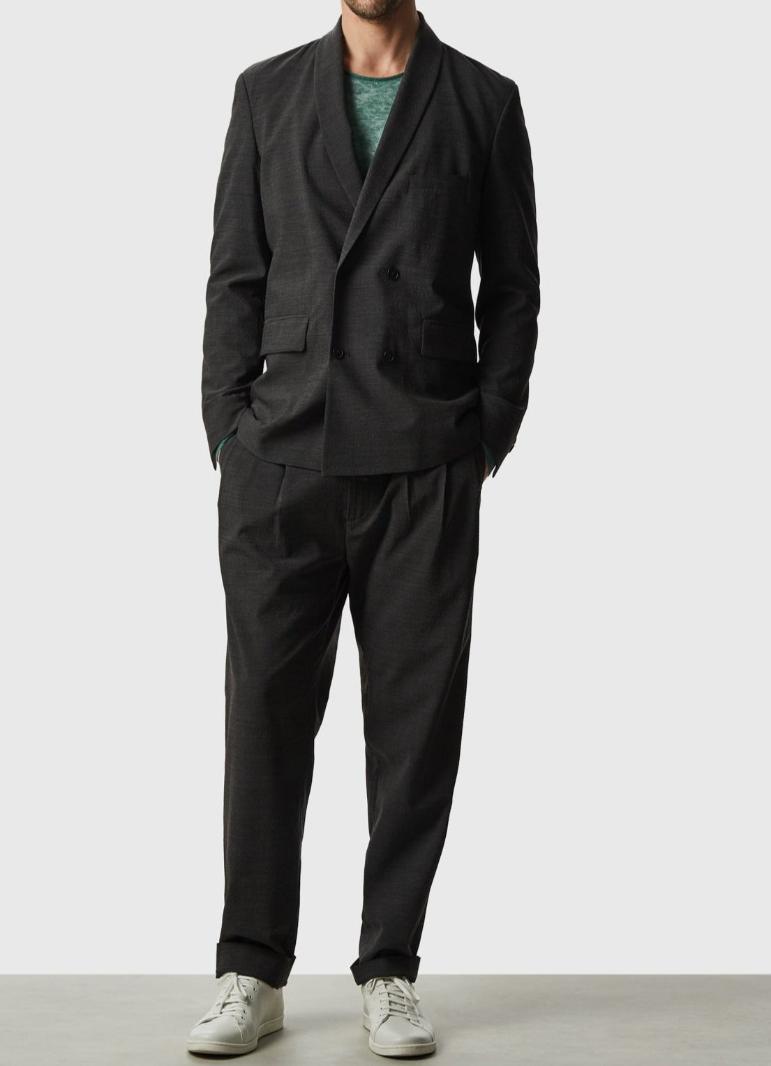 Green Metal Knit Sweater