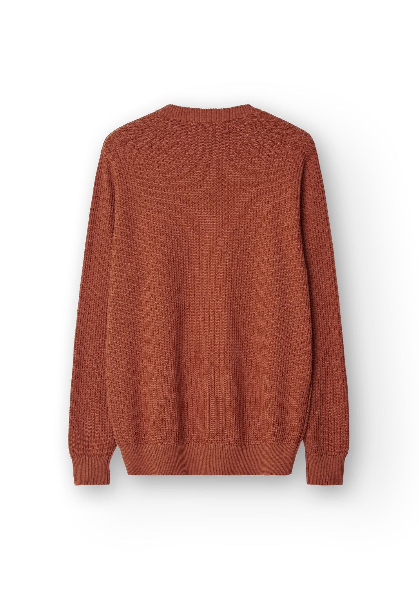 Rust Cotton Crew Neck Sweater