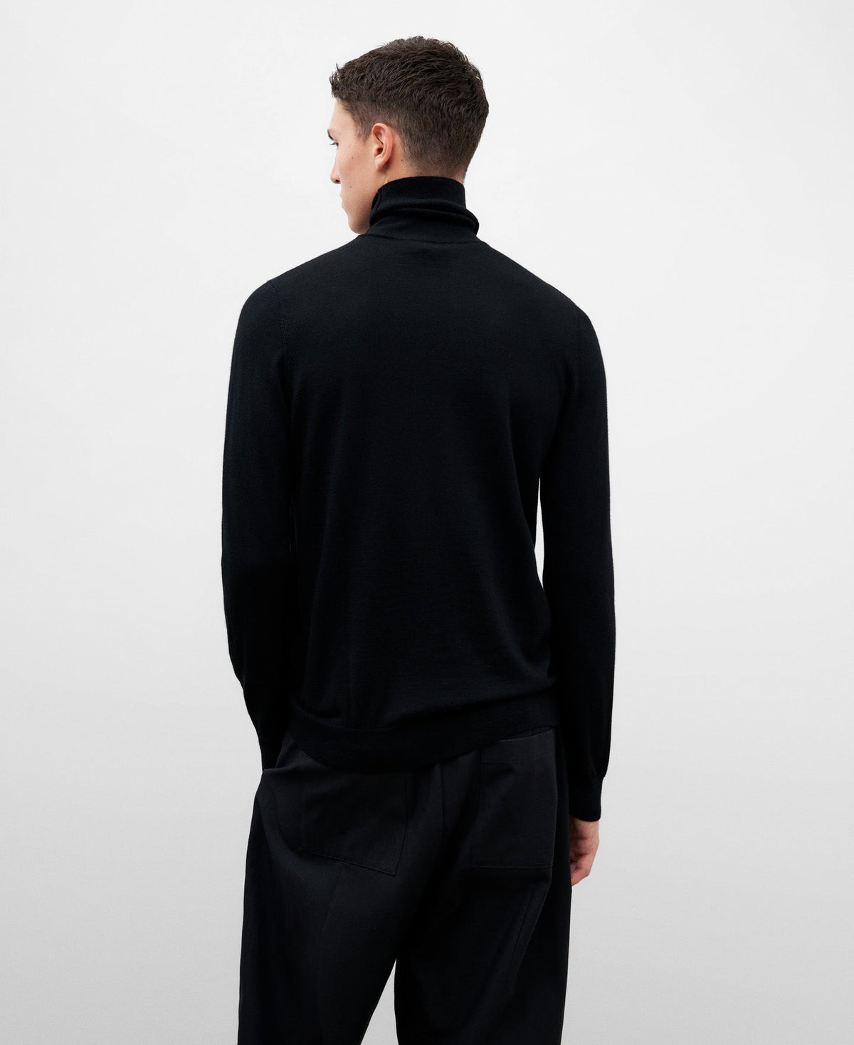 Merino Wool Turtleneck Sweater For Men