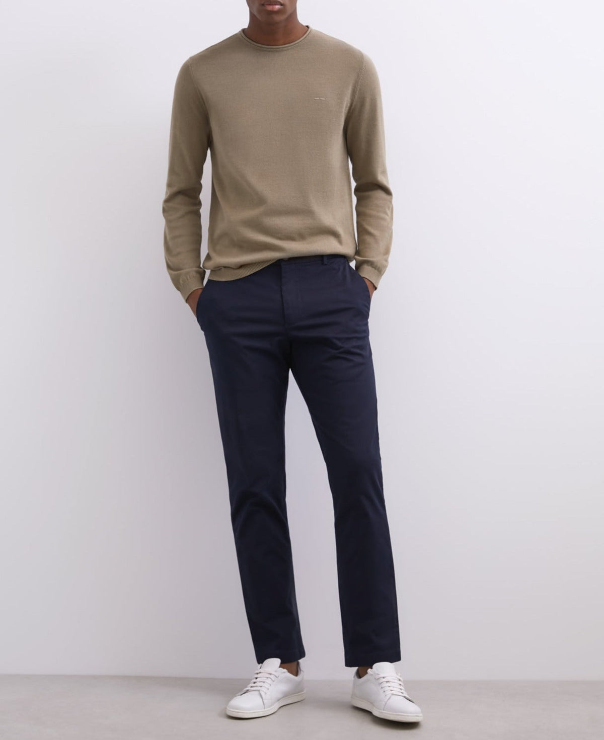 Ike Green Organic Cotton Crew Collar Sweater