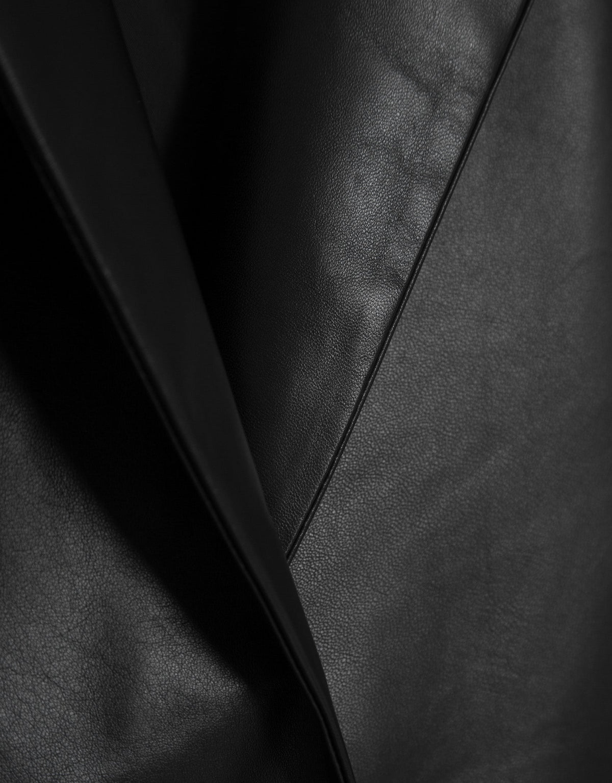 Close-up of black leather texture