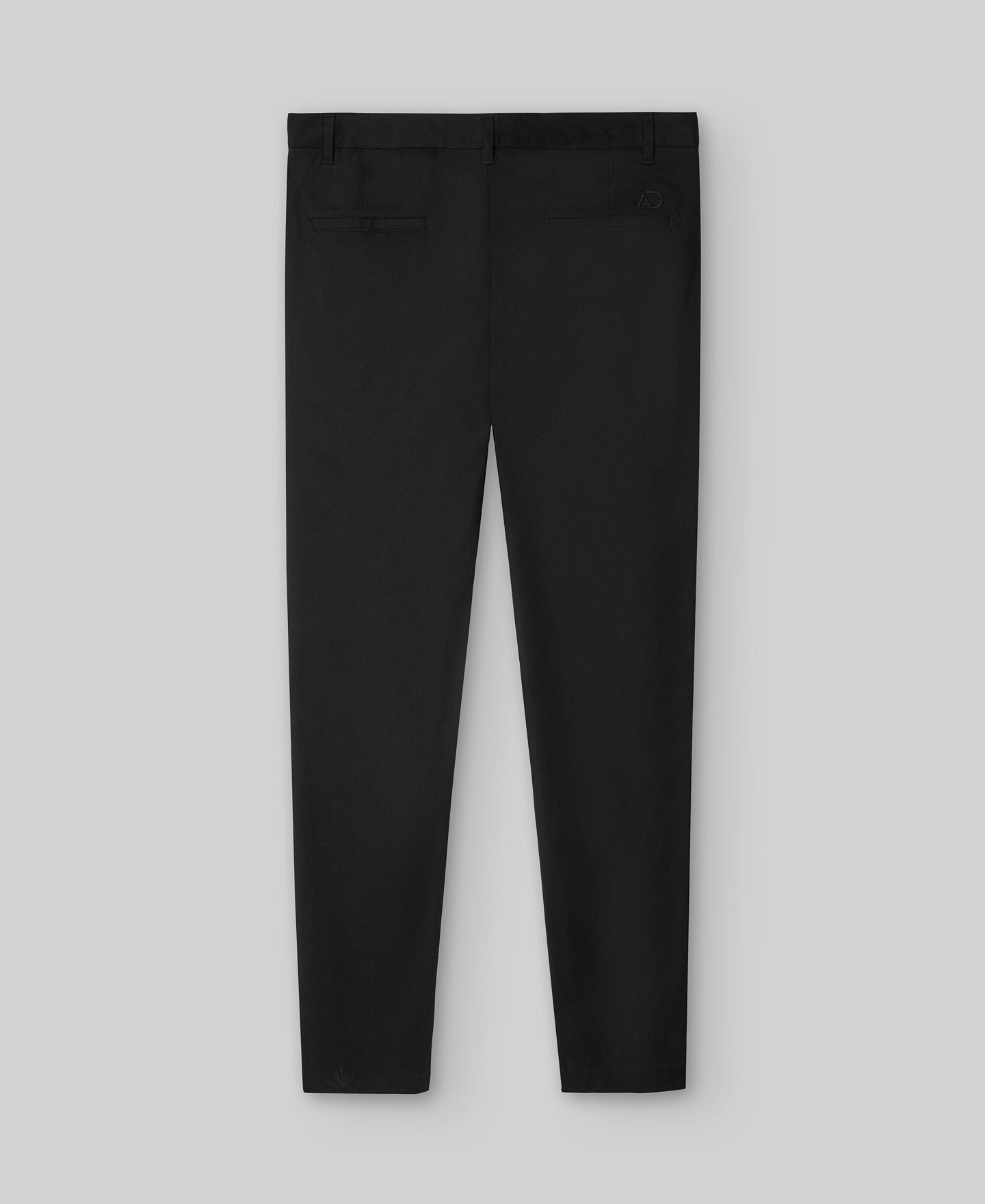 Slim fit cotton chino trousers man in black