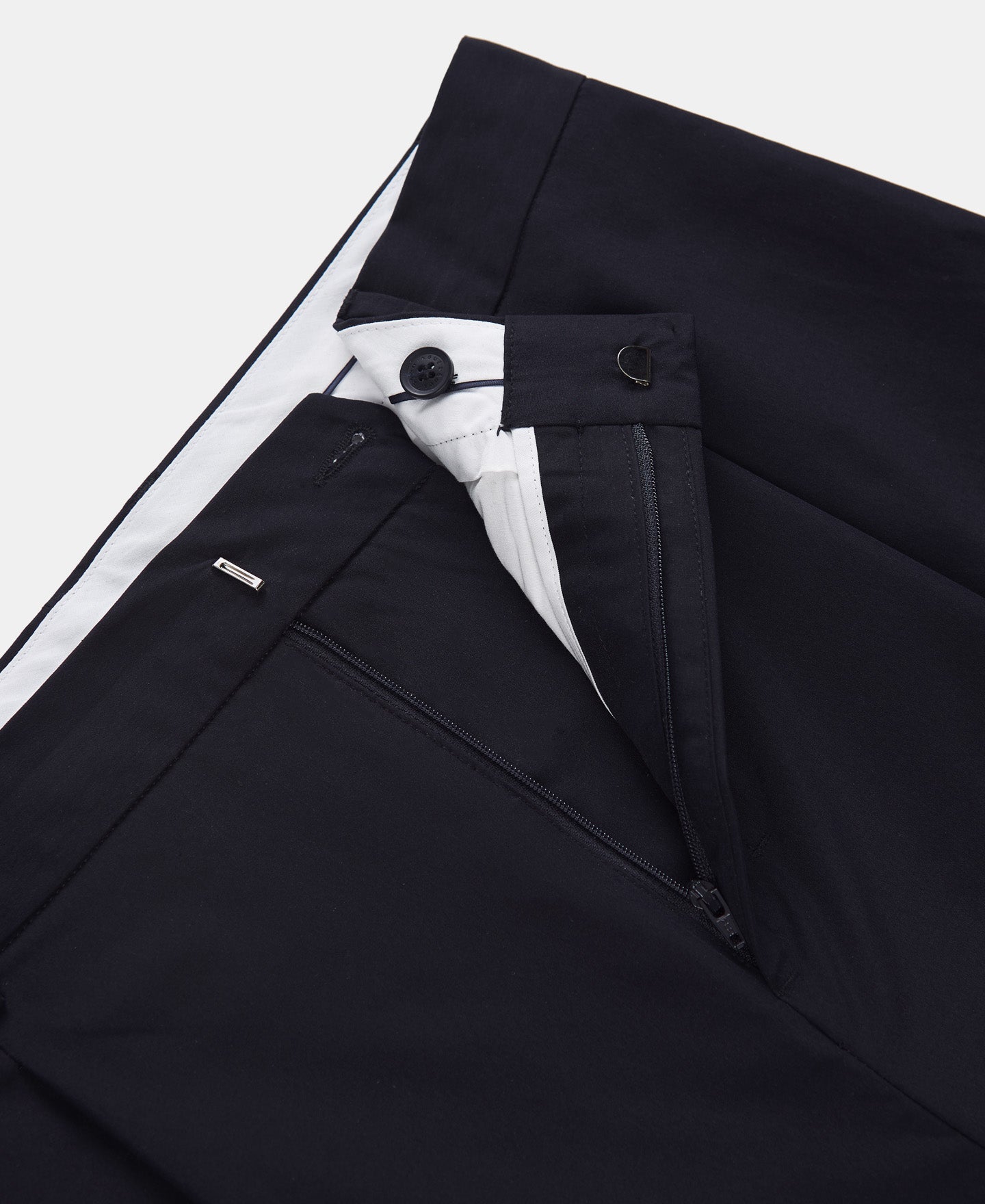 Navy Blue Blue Trousers With Darts