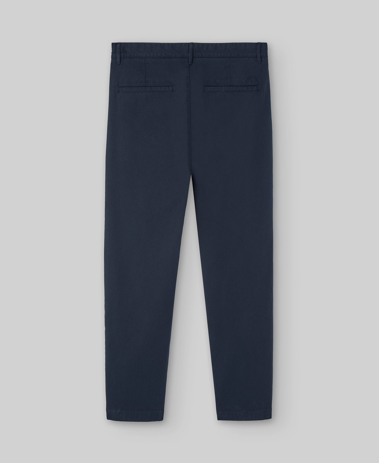 Cotton twill chino trousers man in navy blue