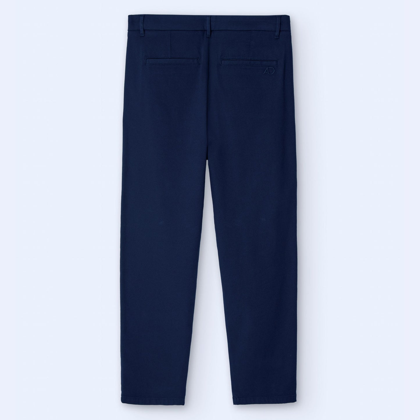 Navy Blue Chino Trousers with Darts