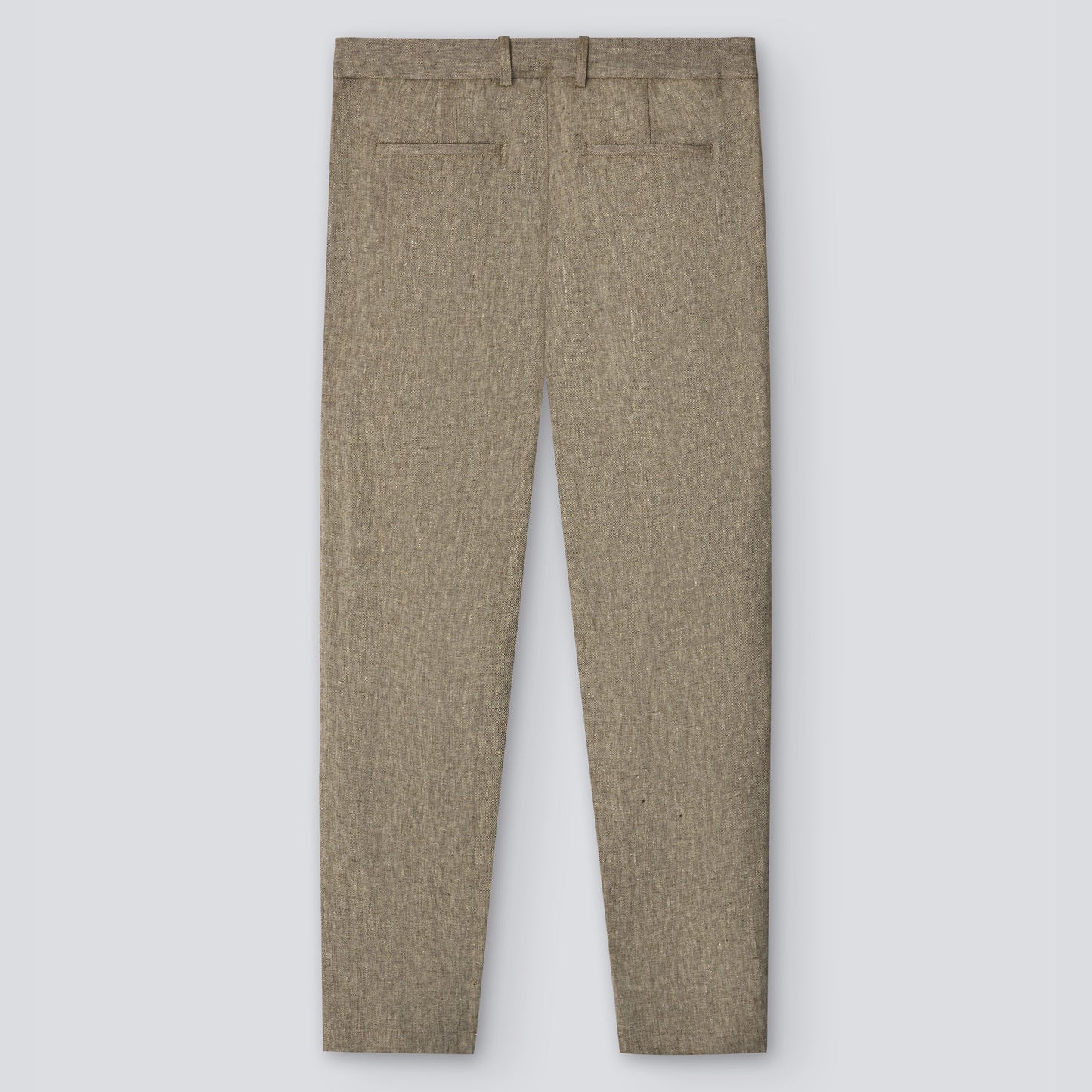 Brown/Ecru European Linen Tailored Trousers