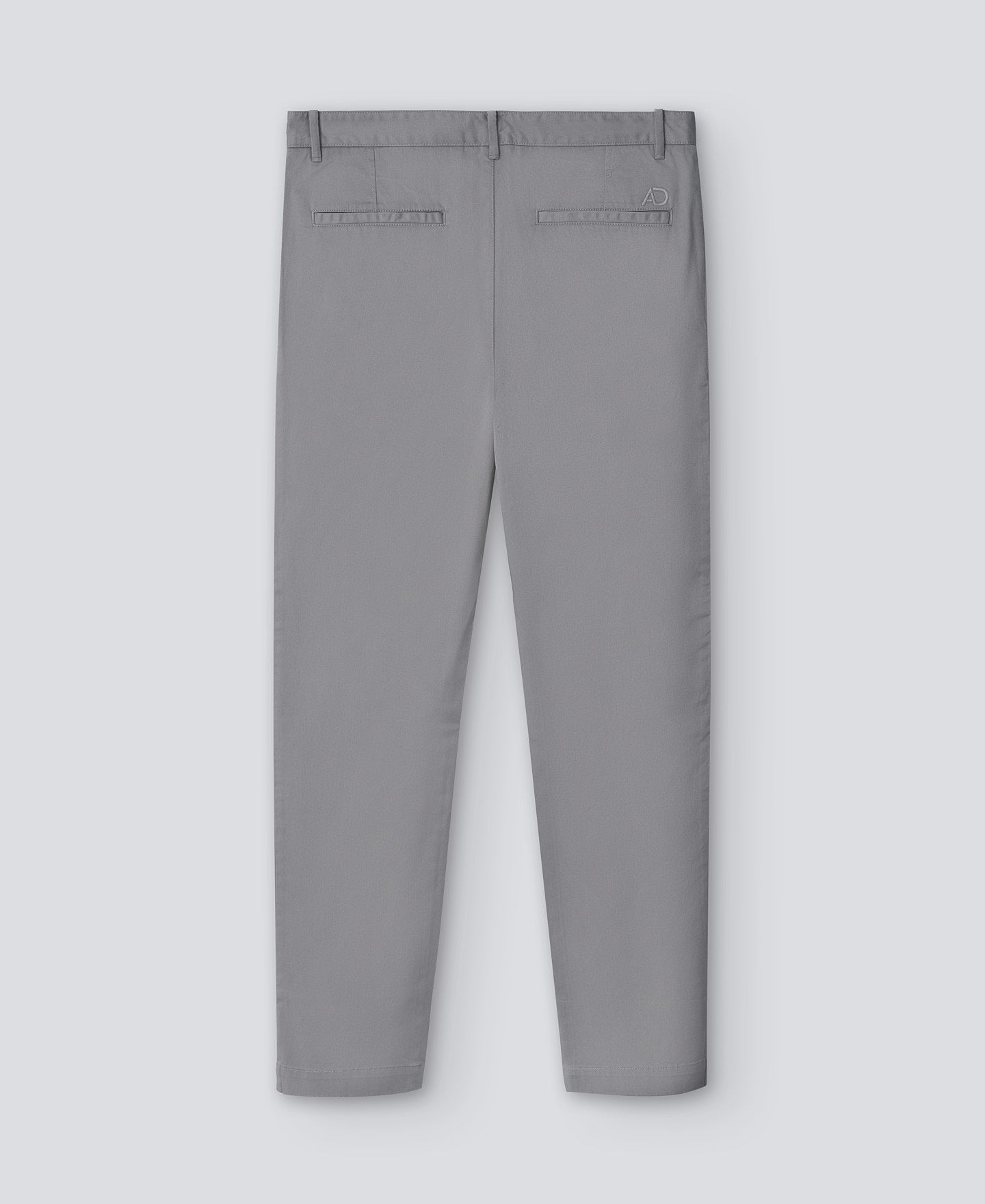 Light Grey Cotton Twill Chino Trousers