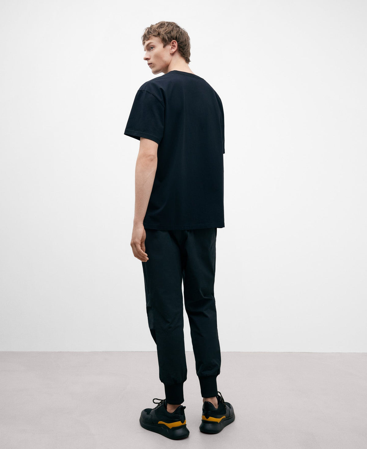 Mercerised Cotton Oversized T-Shirt in Black