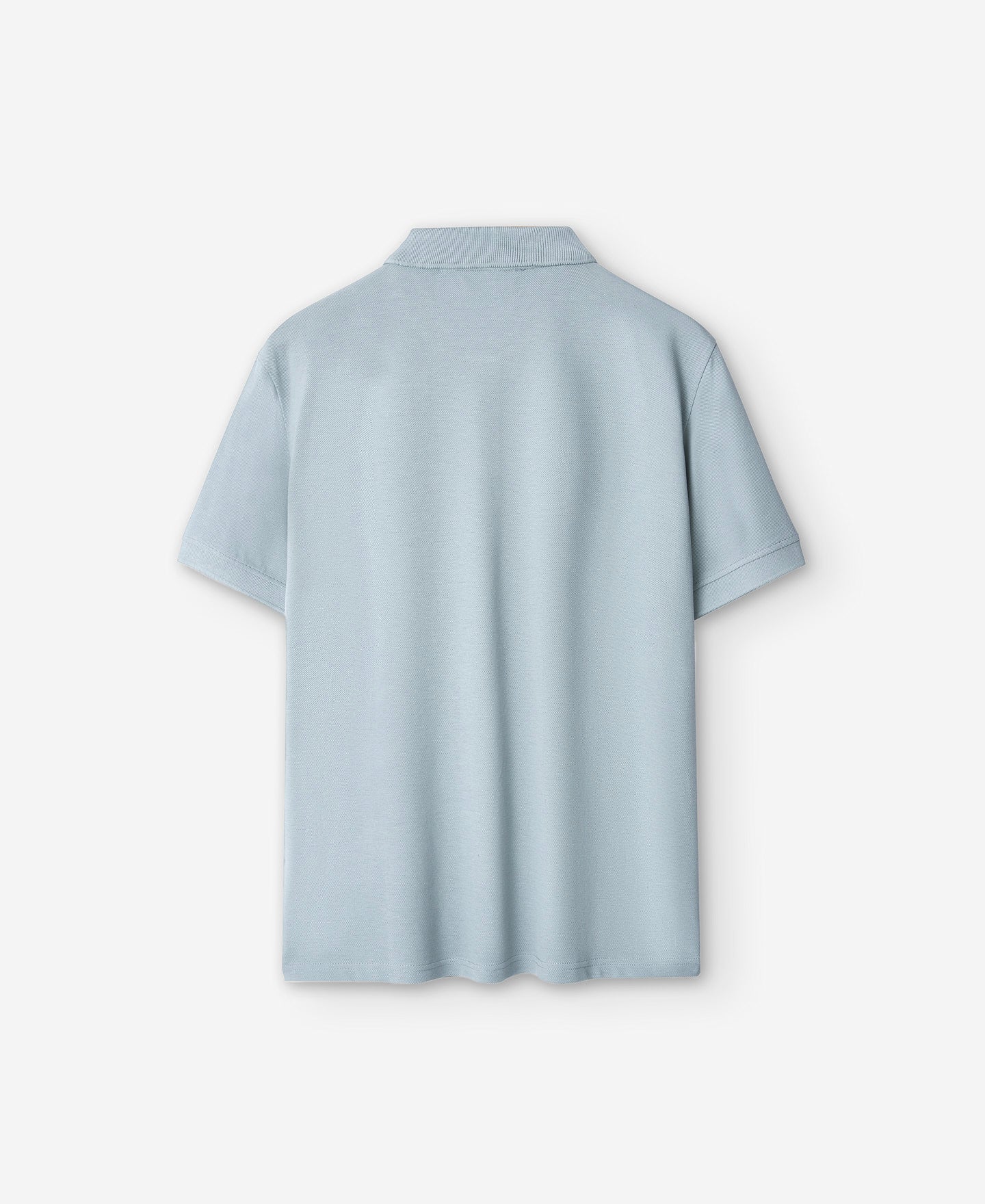 Light Blue Cotton Piqué Polo Shirt For Men