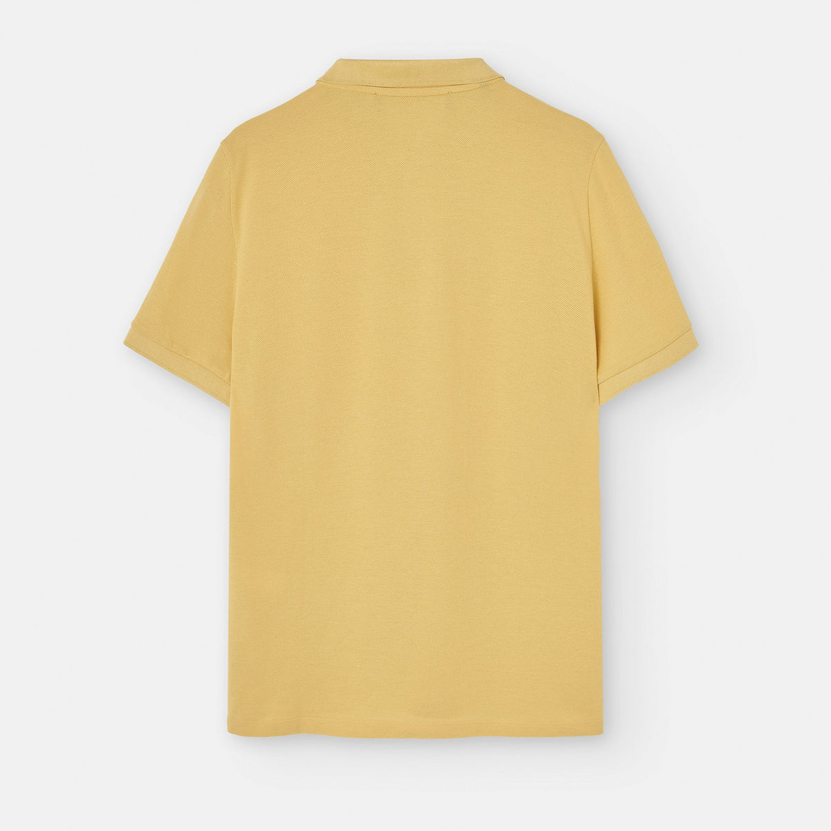 Light Yellow Cotton Pique Two Button Polo Shirt