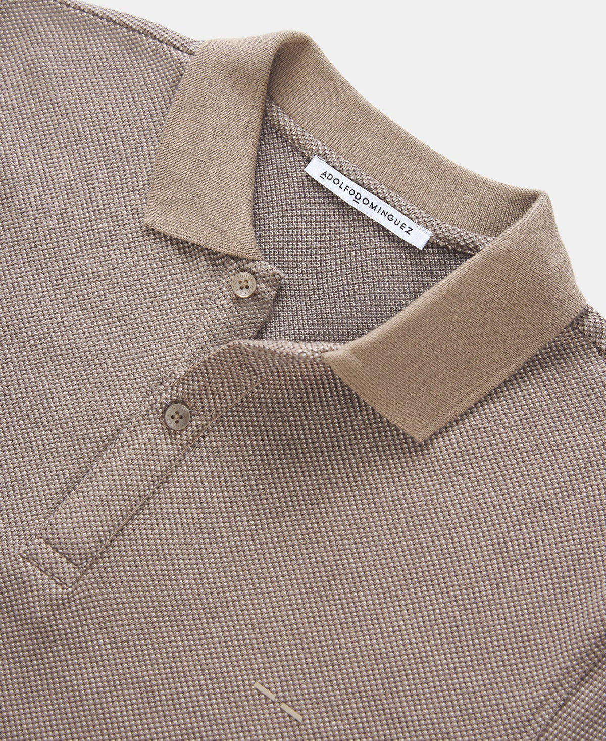 Brown/Ecru Cotton Jersey Polo Shirt